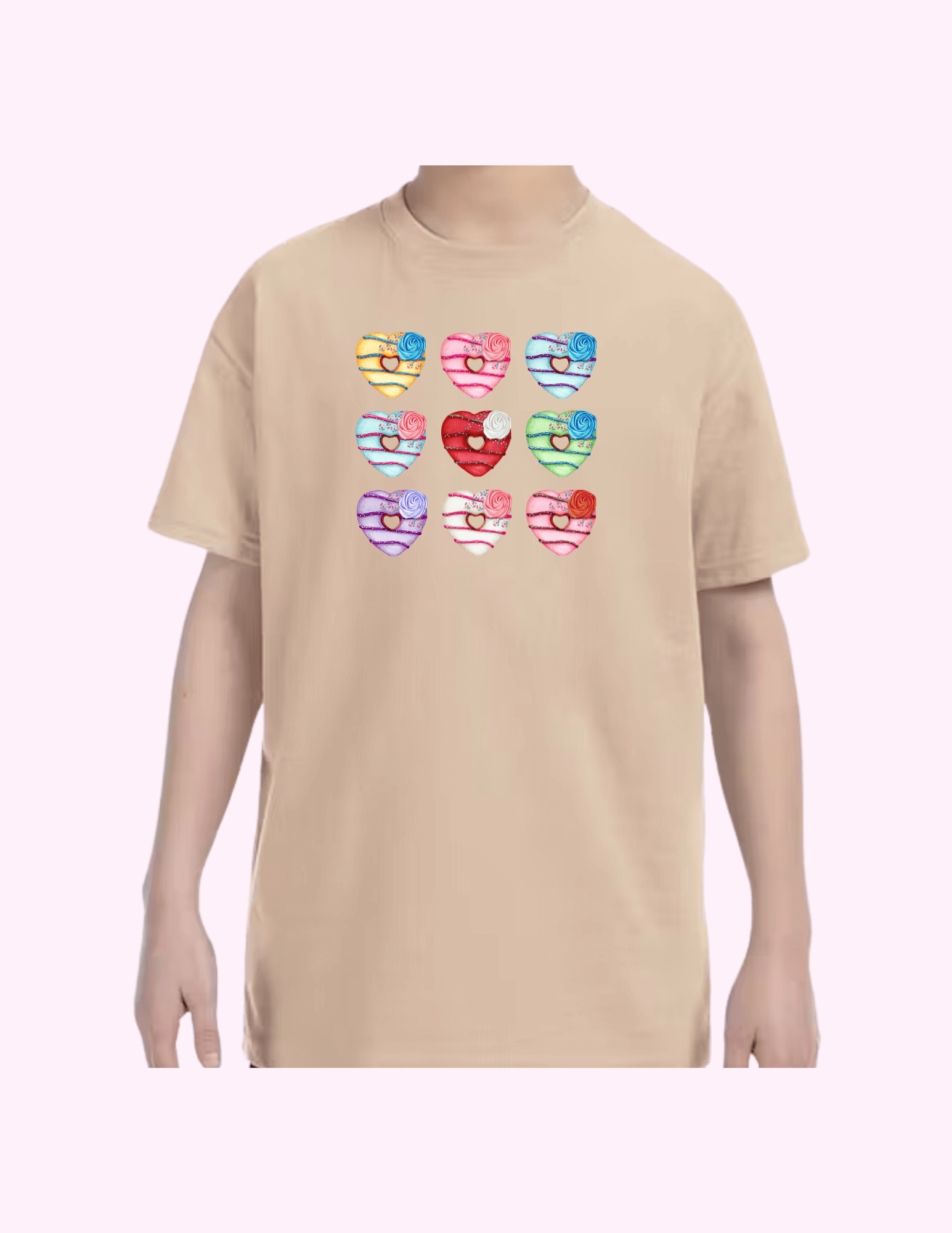 Donut Hearts - Kids T-Shirt featuring unique artwork, perfect for personal style and expression.