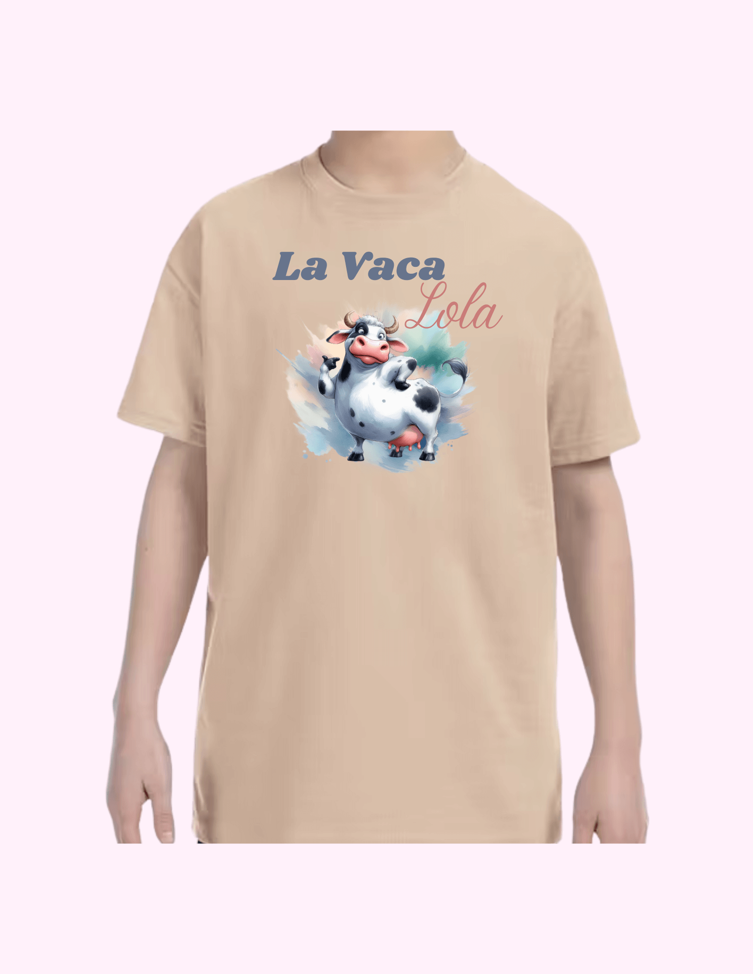 La Vaca Lola - Kids T-Shirt featuring unique artwork, perfect for personal style and expression.