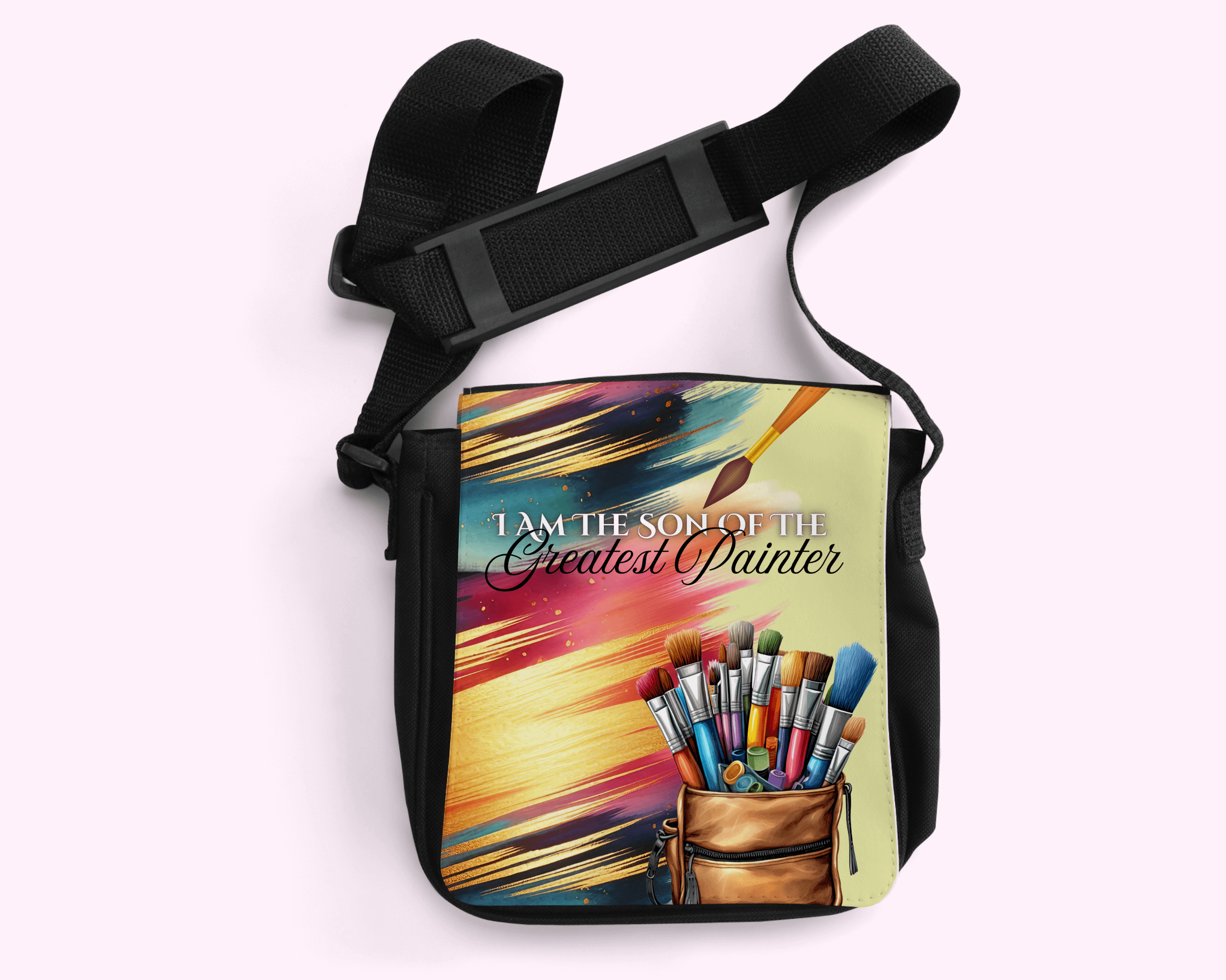 Greatest Painter - Crossbody Small Bag featuring unique artwork, perfect for personal style and expression.
