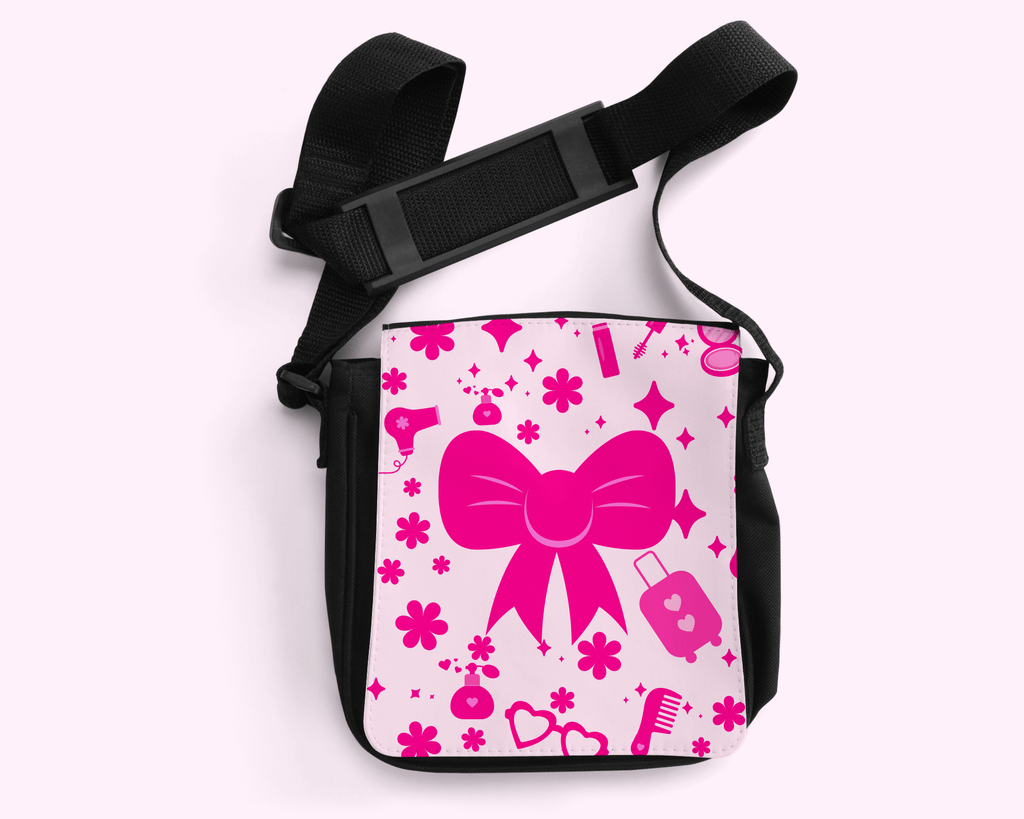 Chic Hot Pink - Crossbody Small Bag featuring unique artwork, perfect for personal style and expression.