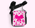 Chic Hot Pink - Crossbody Small Bag featuring unique artwork, perfect for personal style and expression.