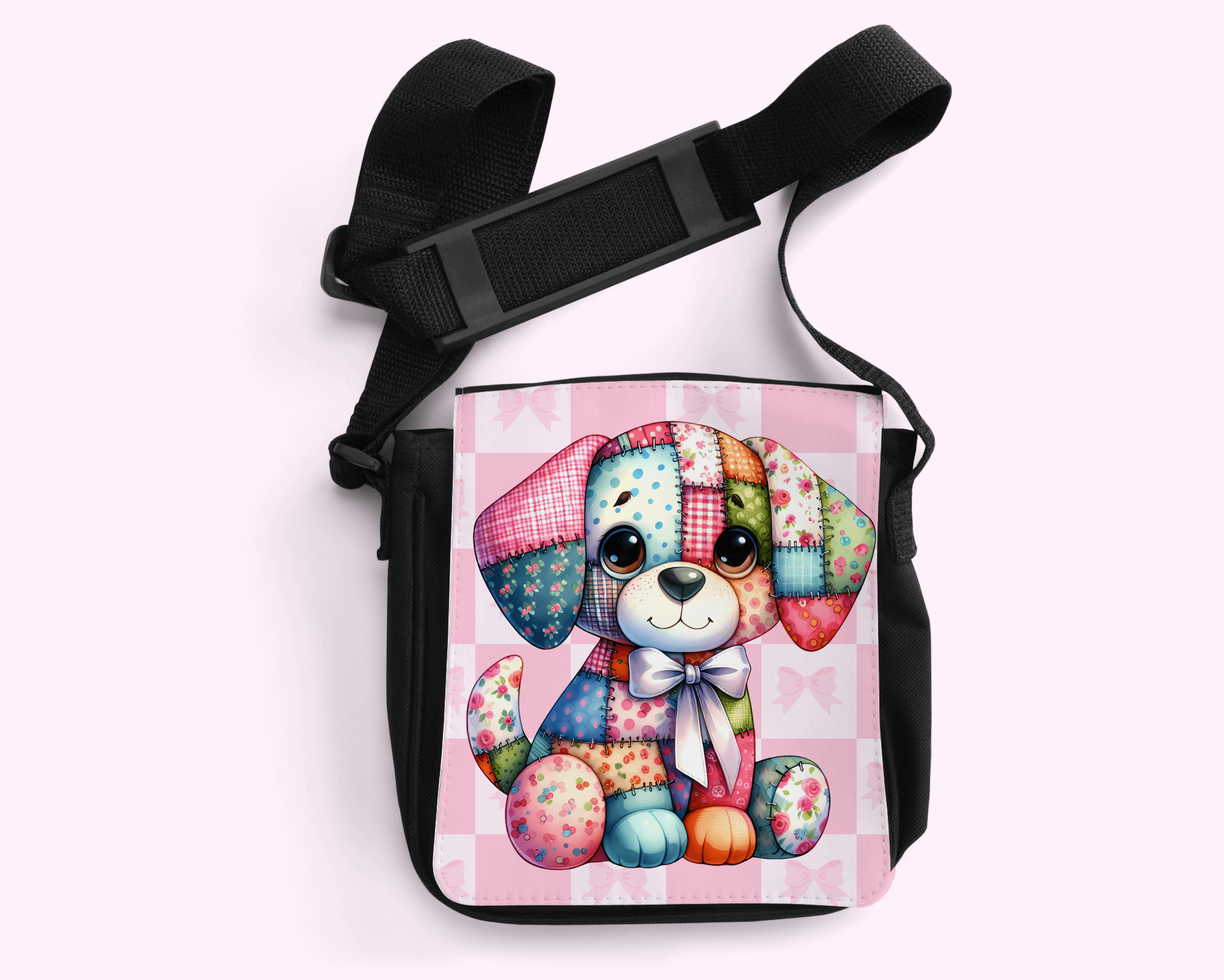 Cute Plush Dog - Crossbody Small Bag featuring unique artwork, perfect for personal style and expression.