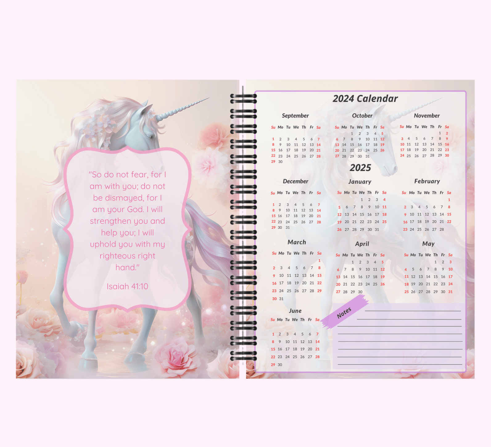 Sparkle Unicorn - Journal (Notebook) With Bible Text featuring unique artwork, perfect for personal style and expression.