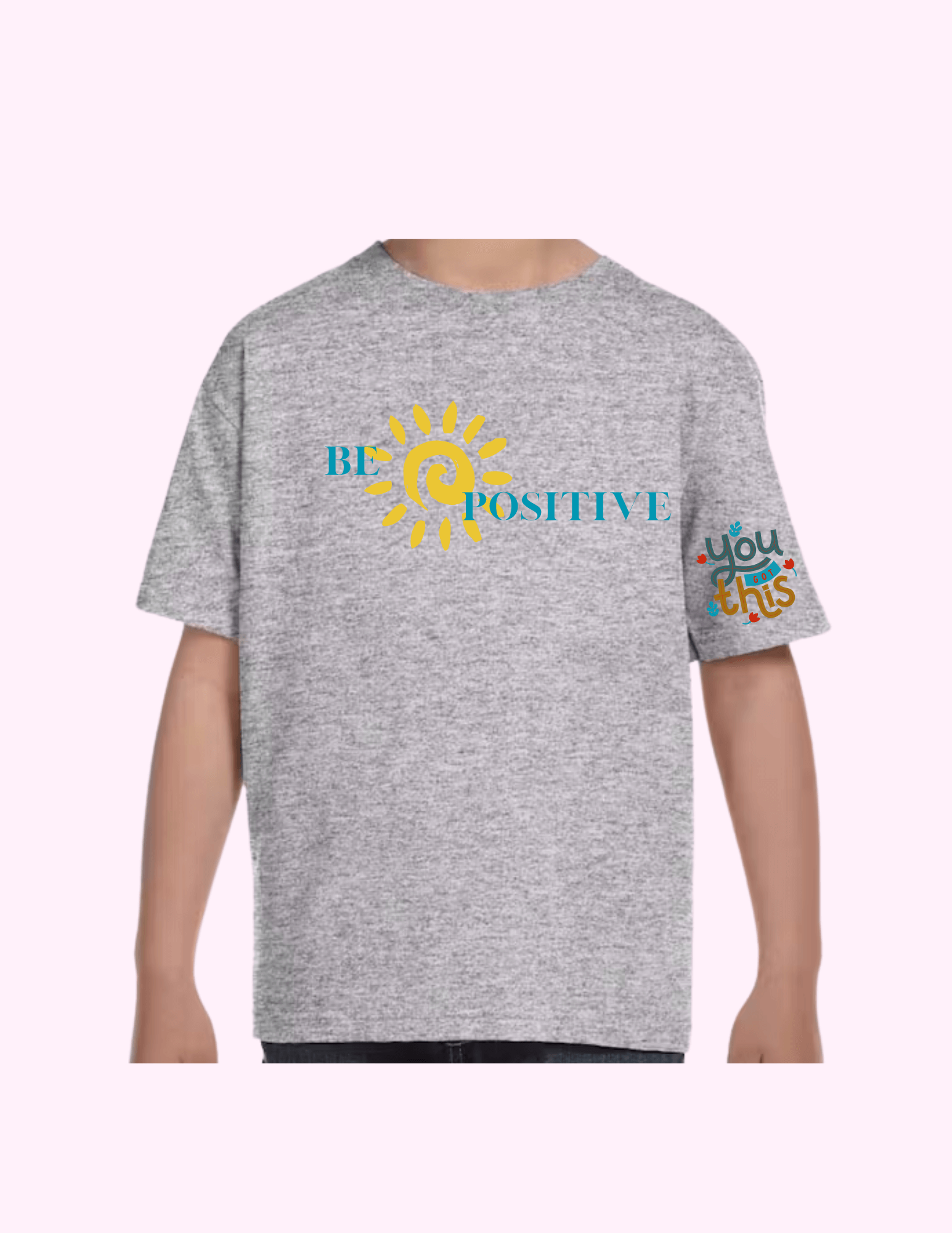 Be Positive - Kids T-Shirt featuring unique artwork, perfect for personal style and expression.