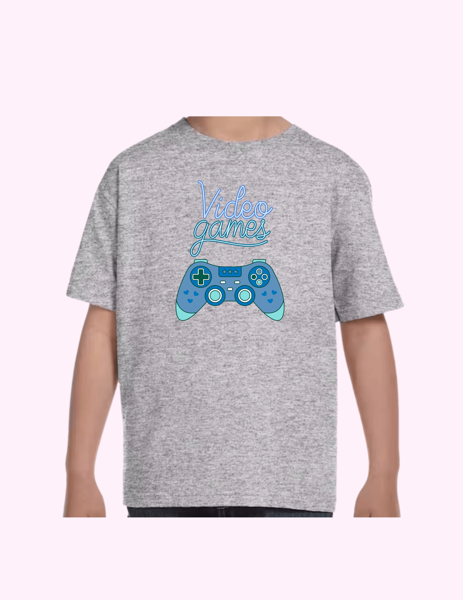 Video Games (Blue) - Kids T-Shirt featuring unique artwork, perfect for personal style and expression.