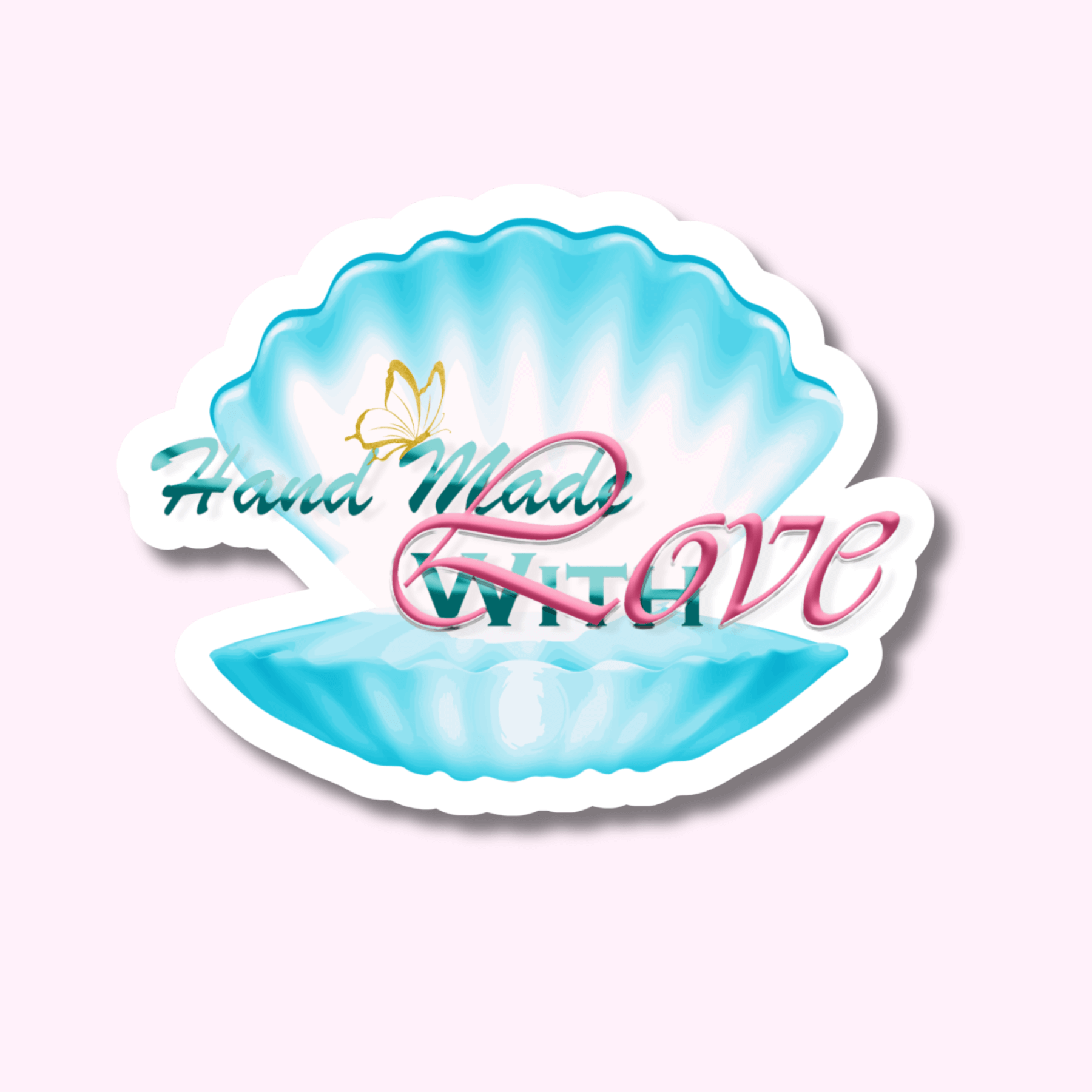 Hand Made With Love - Sticker Vinyl featuring unique artwork, perfect for personal style and expression.