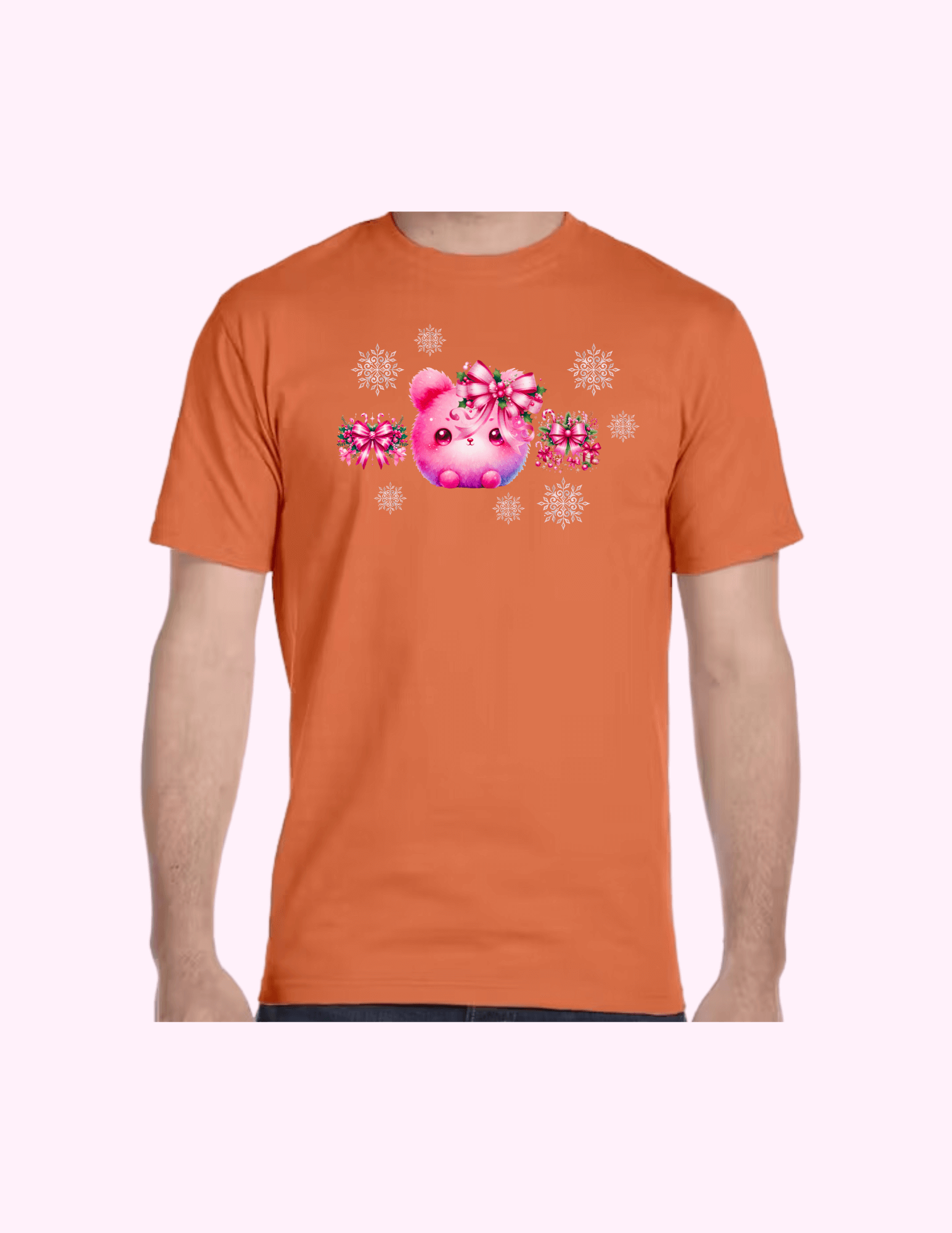 Fluffy Winter Bunny - Adult T-Shirt featuring unique artwork, perfect for personal style and expression.