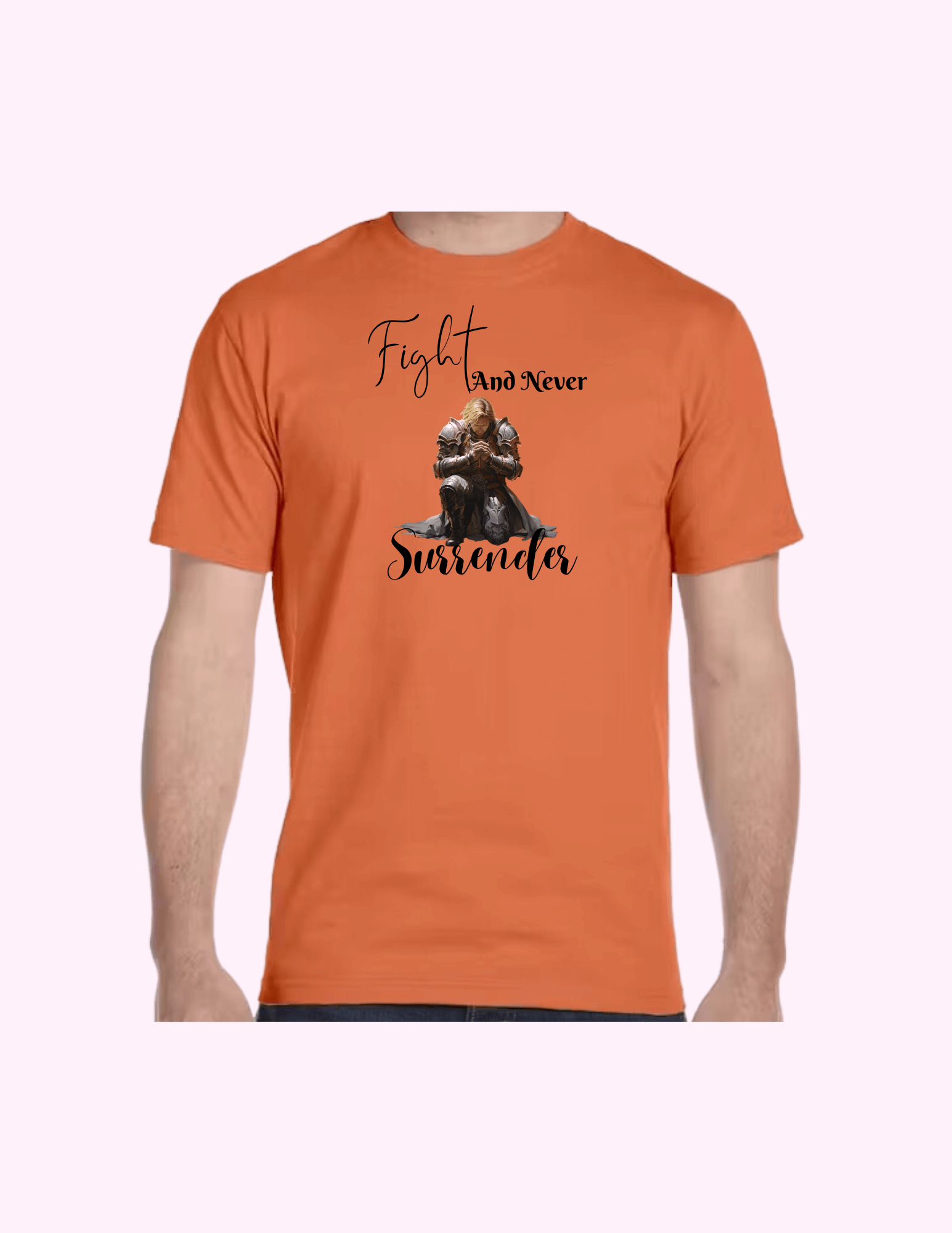 Fight And Never Surrender (Man) - Adult T-Shirt featuring unique artwork, perfect for personal style and expression.