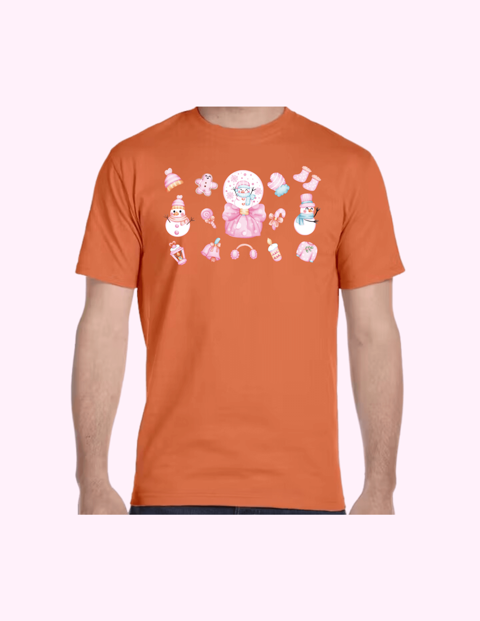 Pink Snow - Adult T-Shirt featuring unique artwork, perfect for personal style and expression.