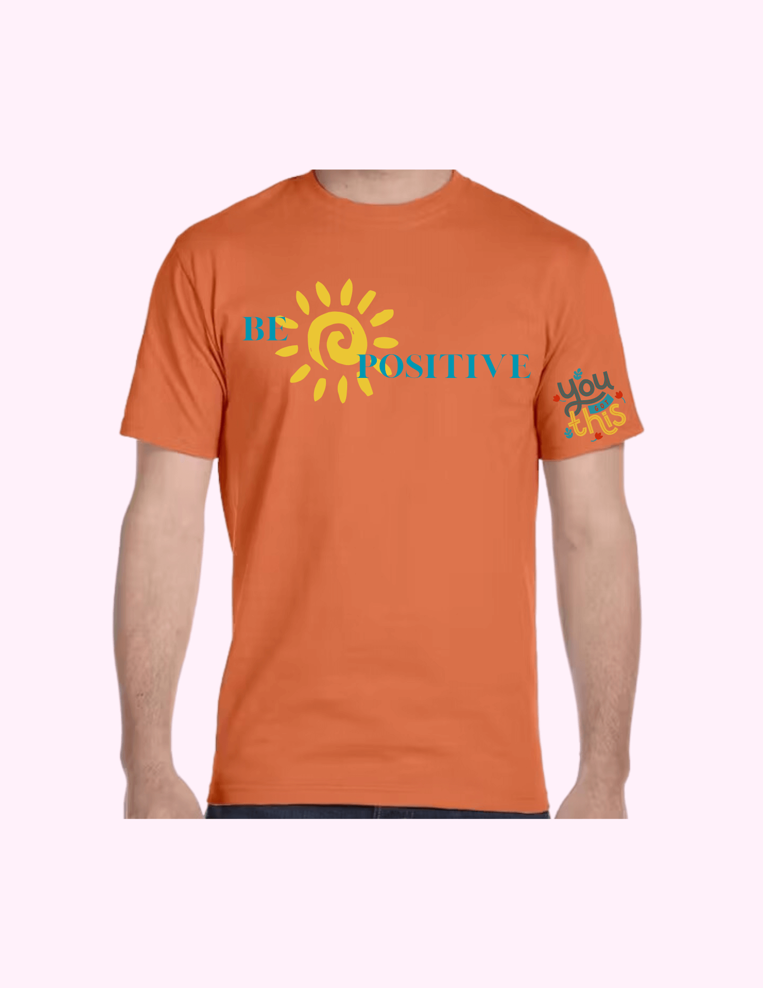 Be Positive - Adult T-Shirt featuring unique artwork, perfect for personal style and expression.