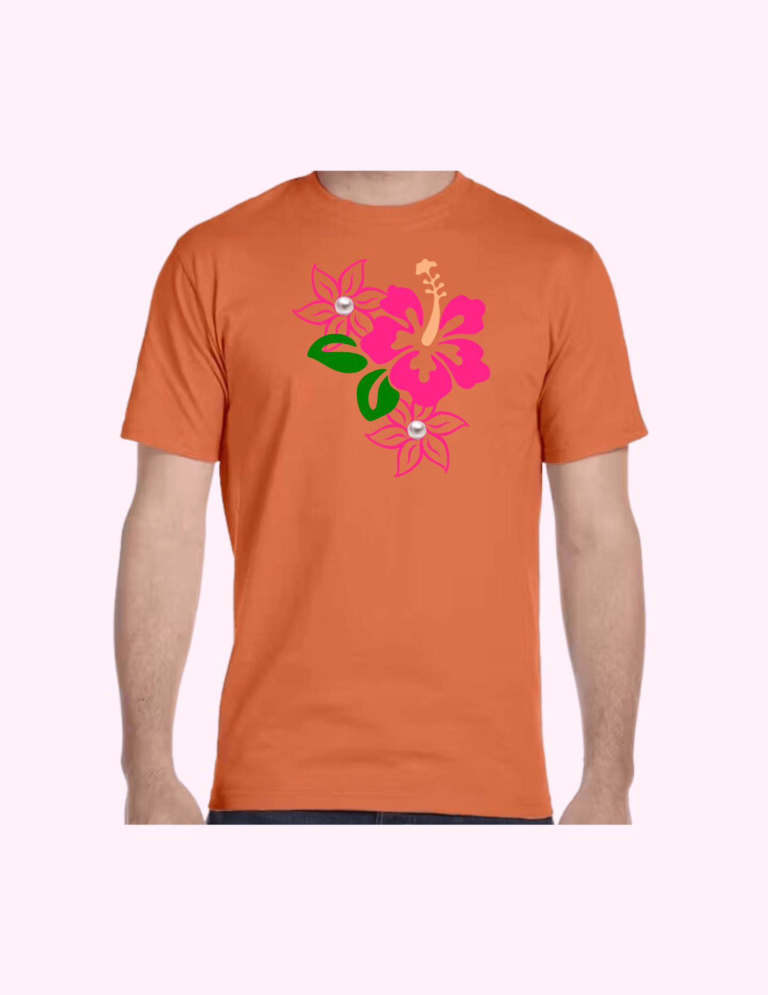 Caribbean Flower - Adult T-Shirt featuring unique artwork, perfect for personal style and expression.