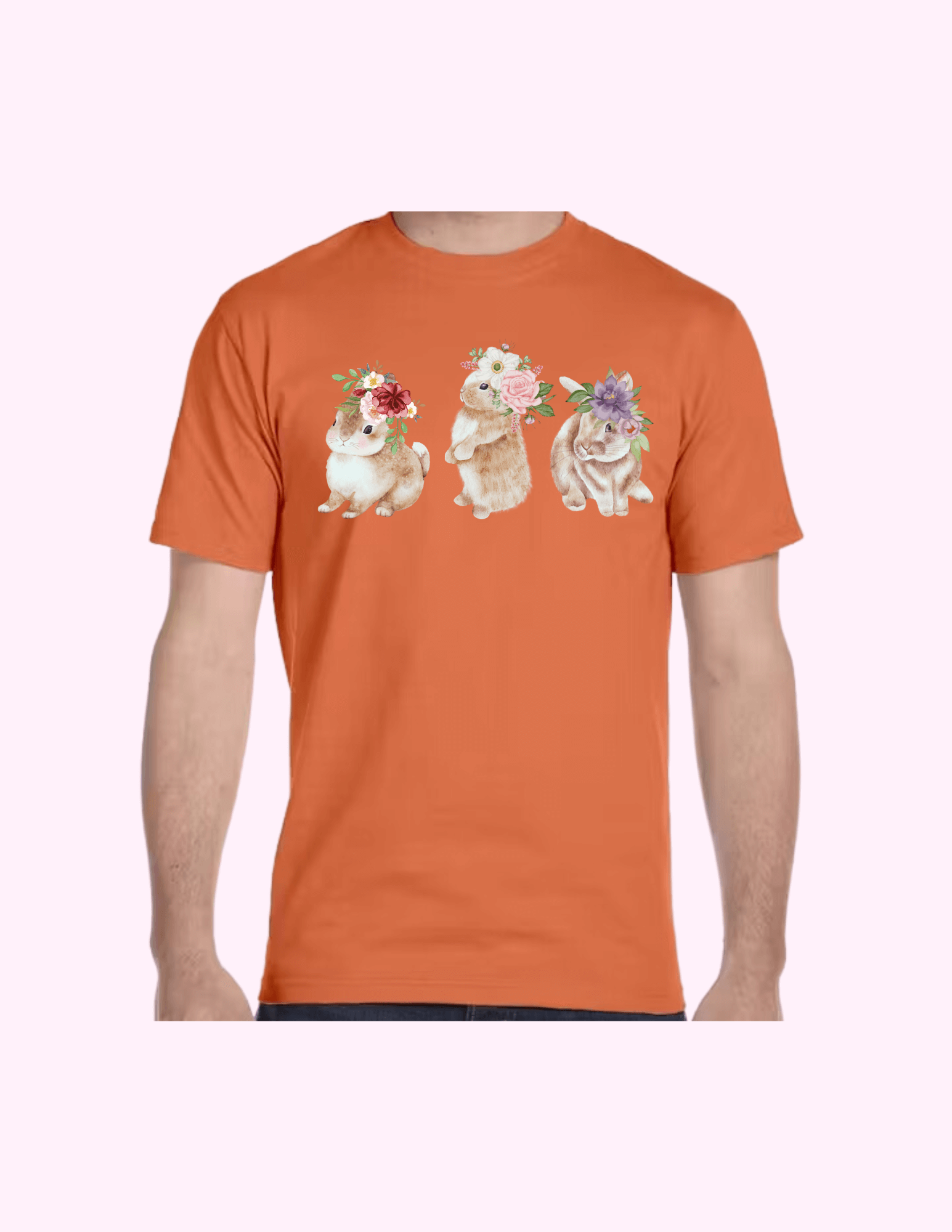 Spring Bunnies - Adult T-Shirt featuring unique artwork, perfect for personal style and expression.