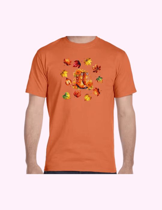 Autumn On Boots - Adult T-Shirt