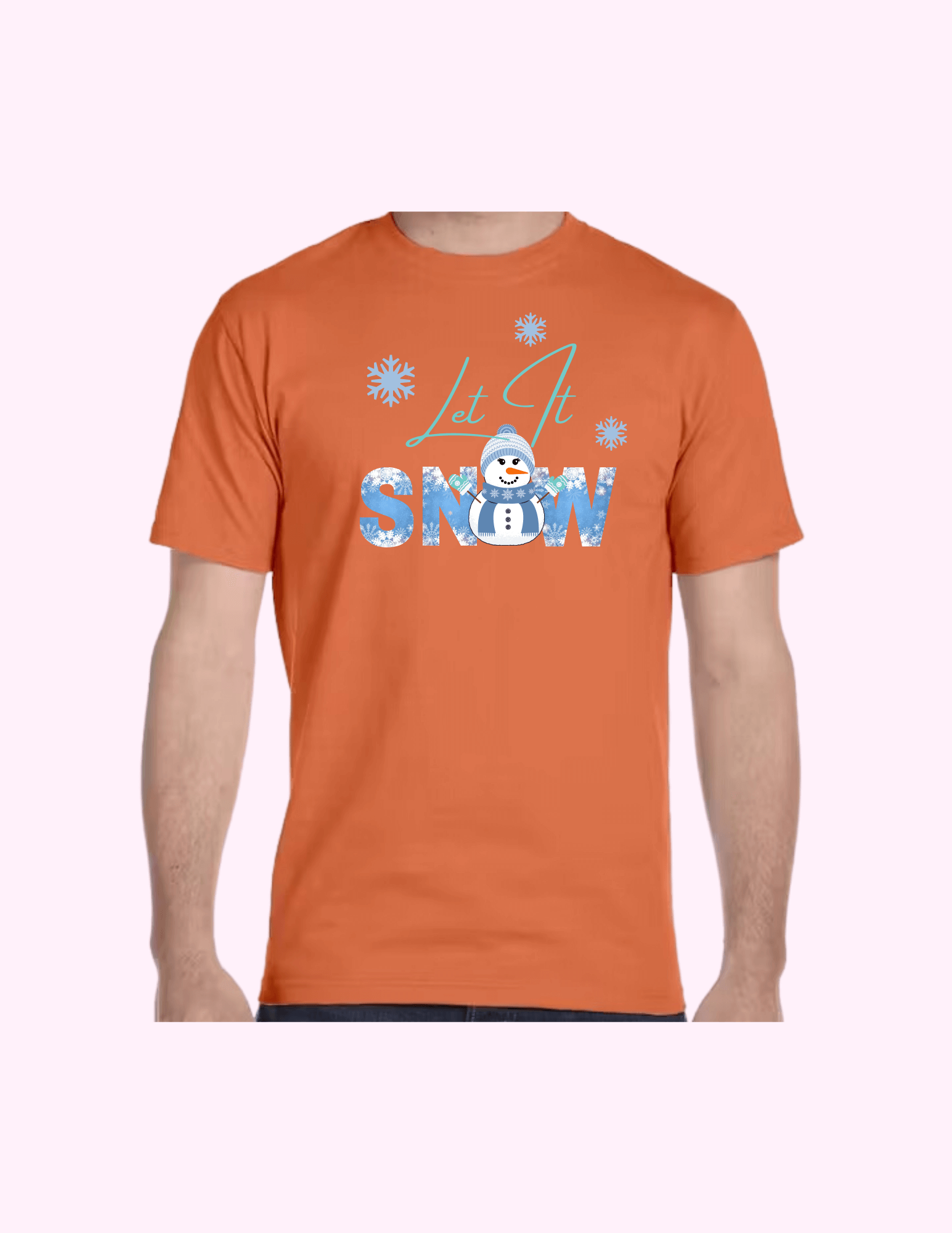 Let It Snow (Blue) - Adult T-Shirt featuring unique artwork, perfect for personal style and expression.