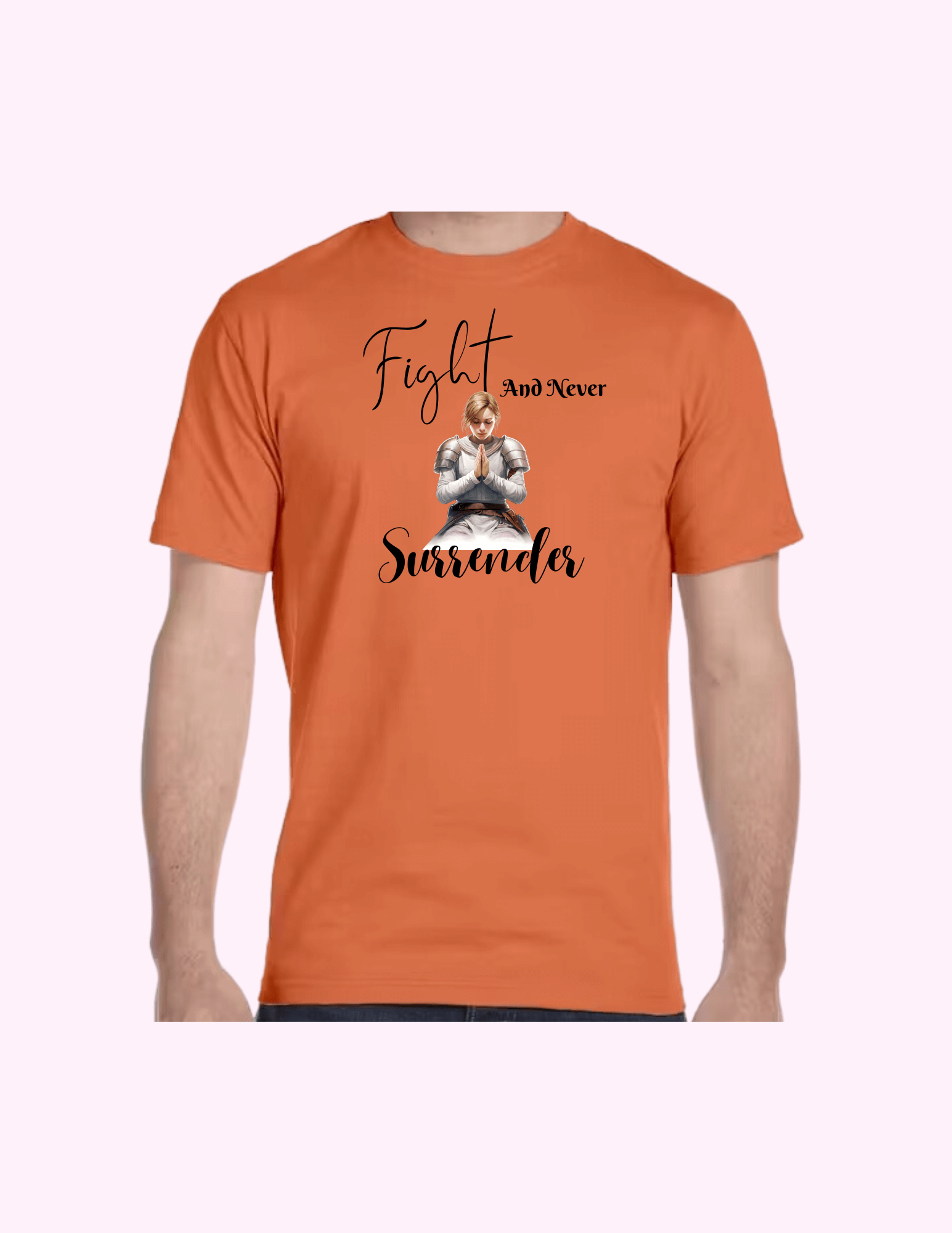 Fight And Never Surrender (Woman) - Adult T-Shirt featuring unique artwork, perfect for personal style and expression.