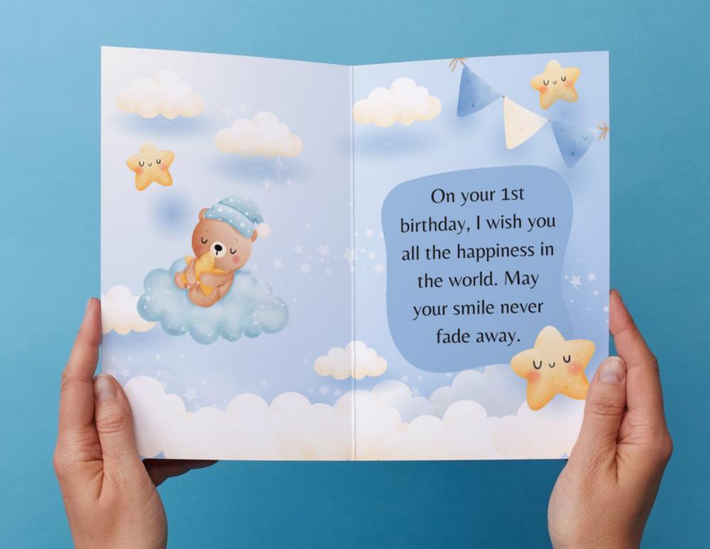 1St Birthday Baby Boy Greeting Cards #21