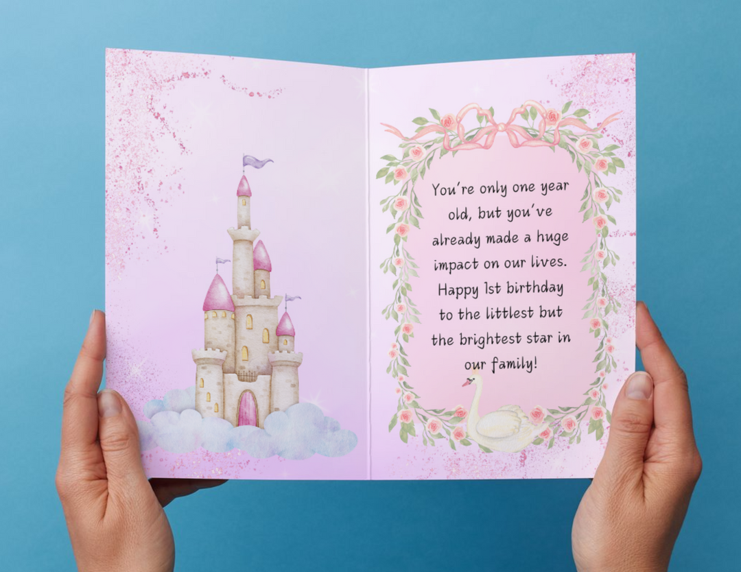 1St Birthday Baby Girl Greeting Cards  #11