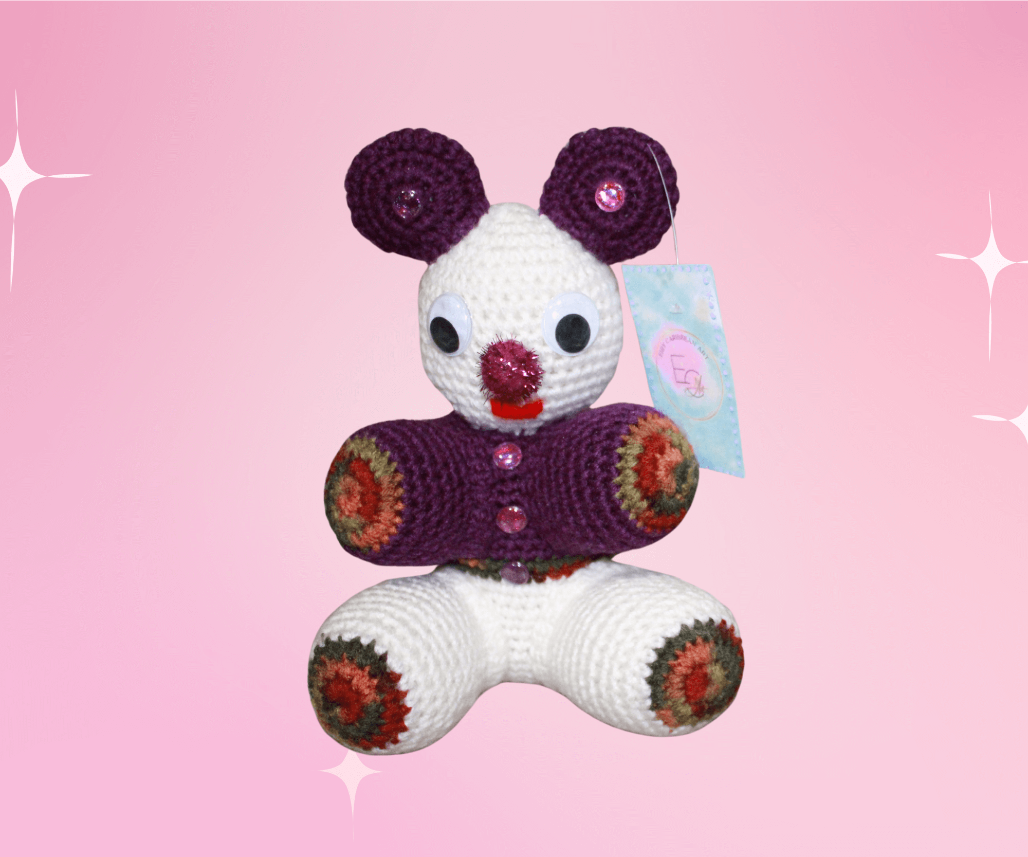 Purple And White Mouse featuring unique artwork, perfect for personal style and expression.