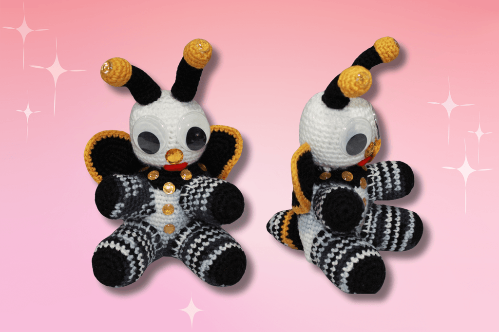 Black/ White/ Yellow Bee crafted with handmade techniques for a truly unique style.