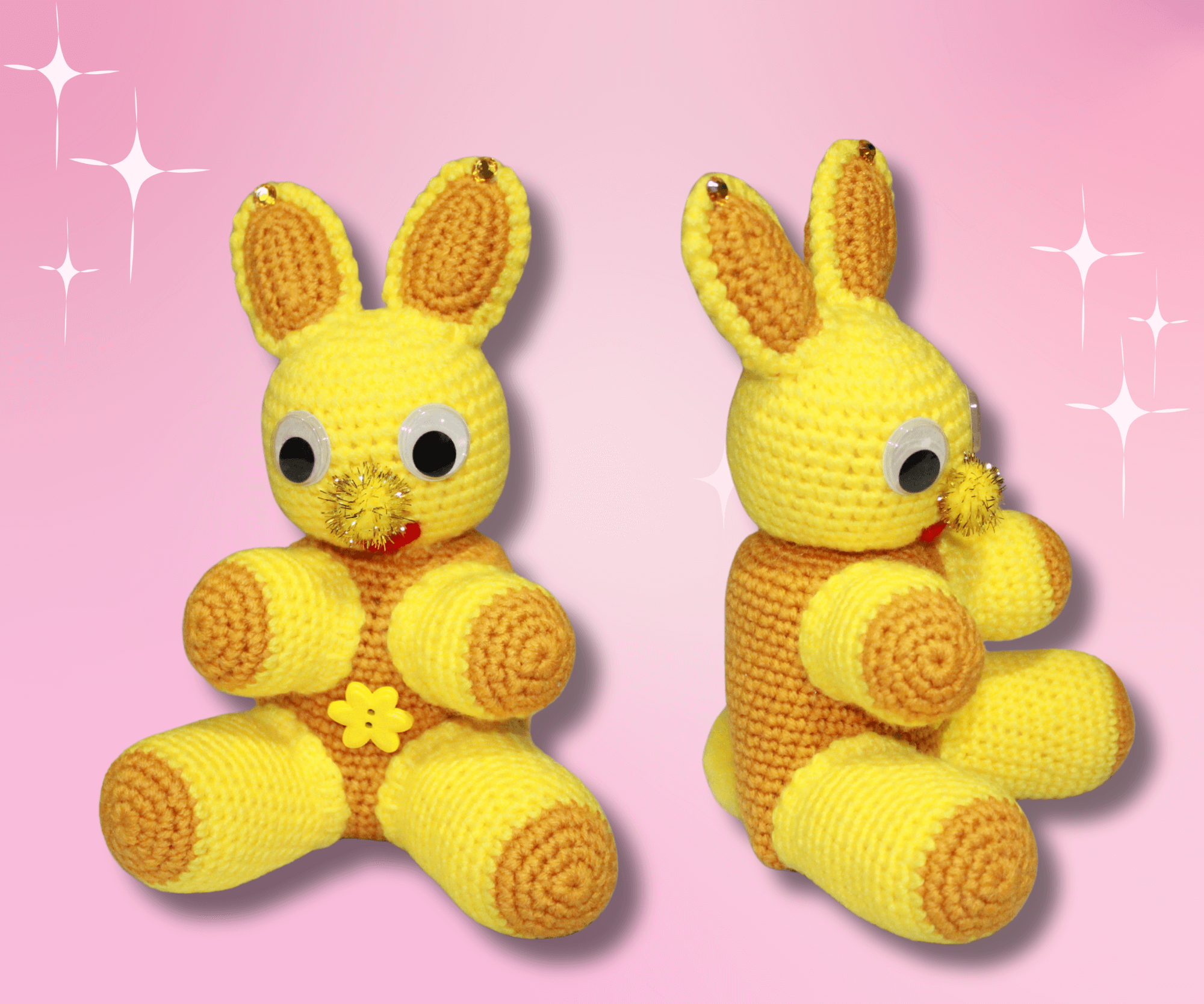 Sparkle Bunny crafted with handmade techniques for a truly unique style.