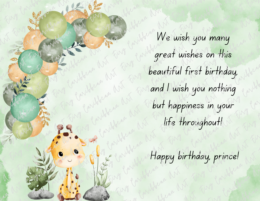 1St Birthday Baby Boy Greeting Cards #23