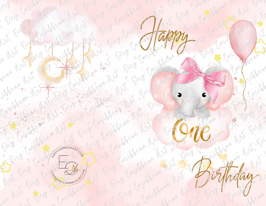 1St Birthday Baby Girl Greeting Cards #3