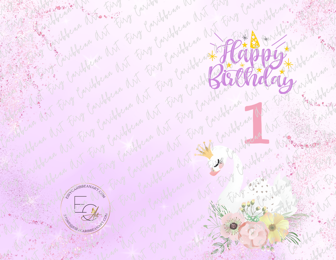 1St Birthday Baby Girl Greeting Cards  #11