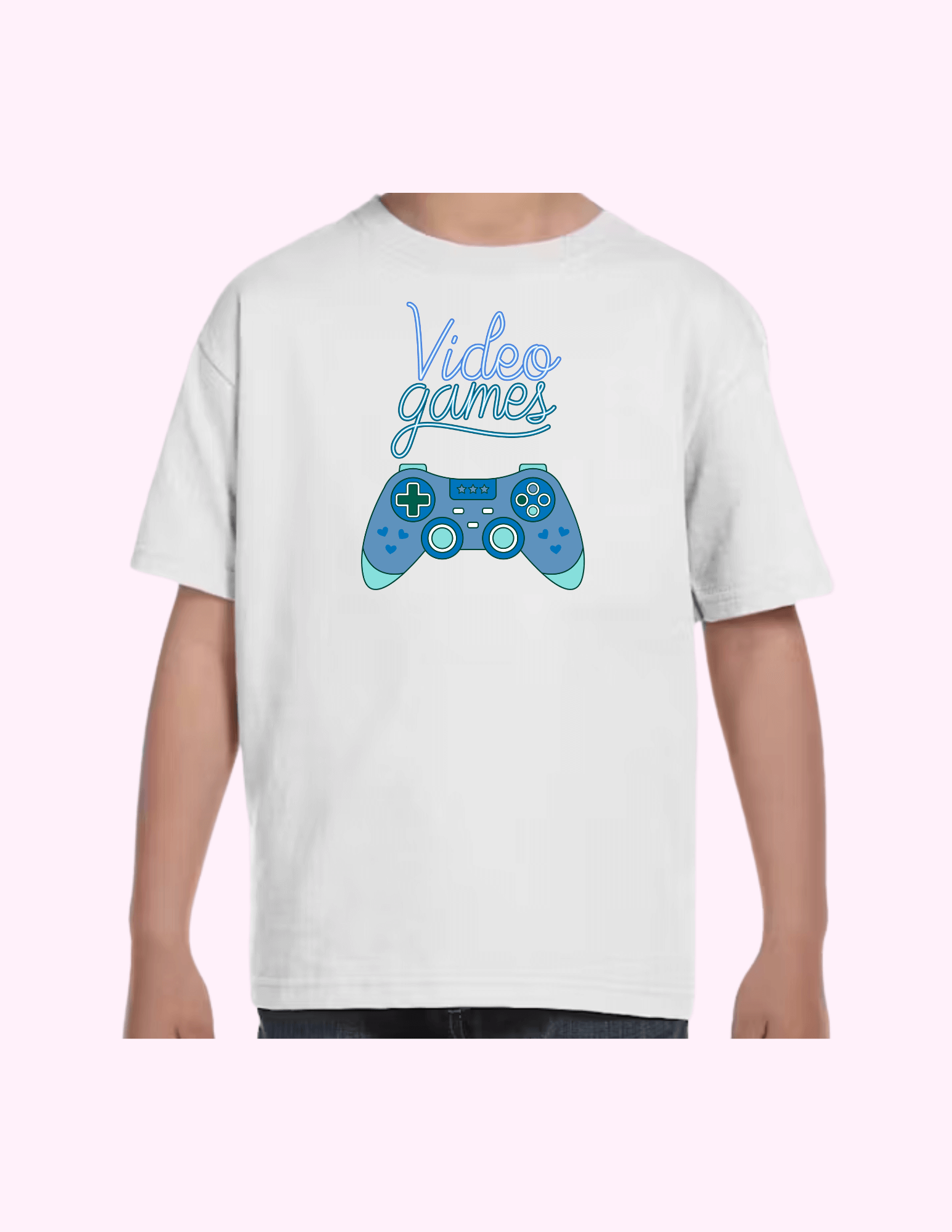 Video Games (Blue) - Kids T-Shirt featuring unique artwork, perfect for personal style and expression.