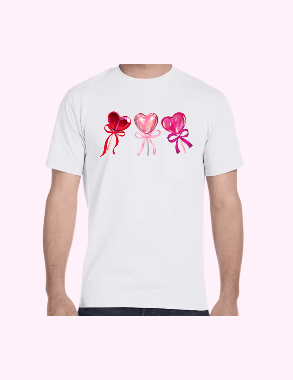 Lollypop Hearts - Adult T-Shirt featuring unique artwork, perfect for personal style and expression.