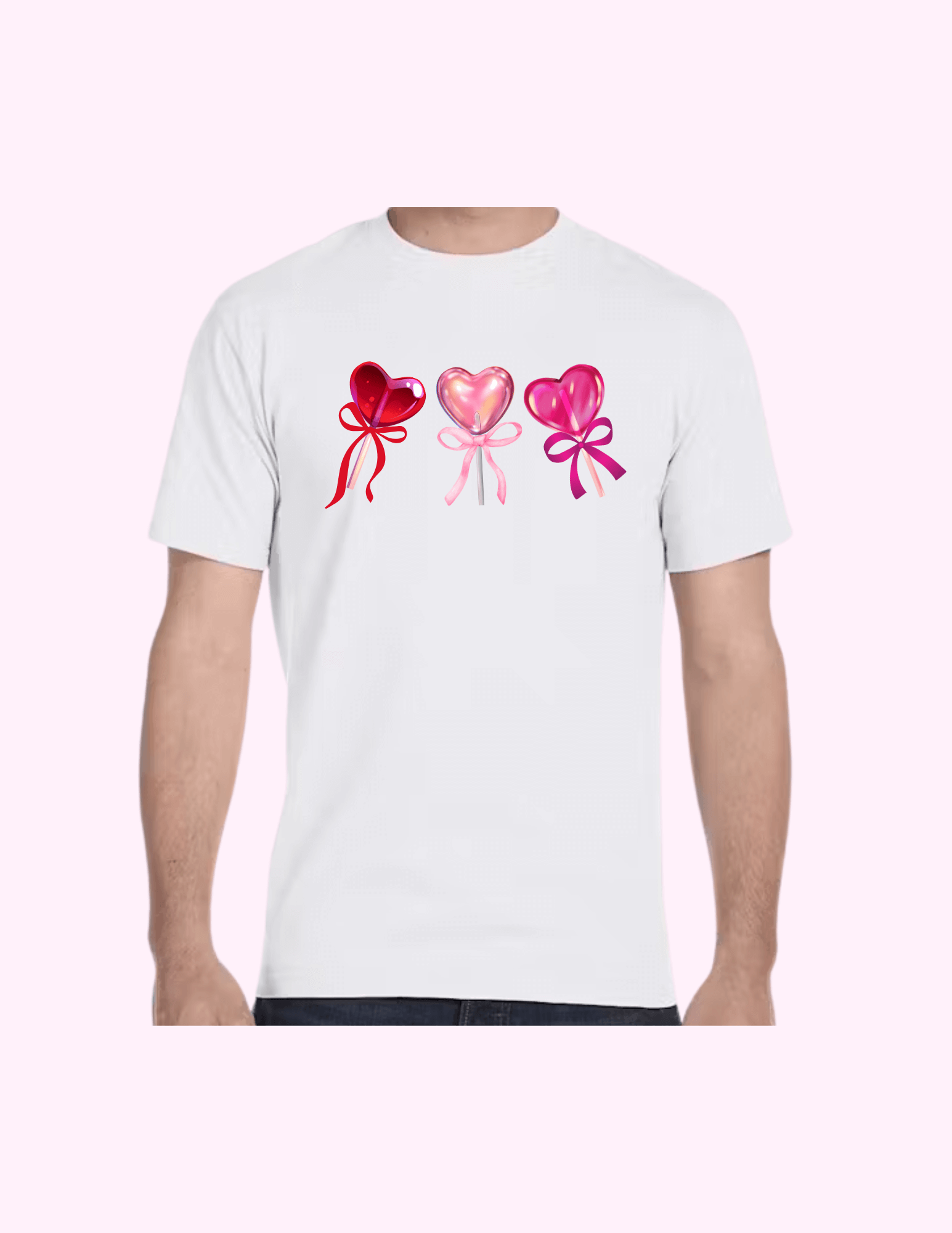 Lollypop Hearts - Adult T-Shirt featuring unique artwork, perfect for personal style and expression.