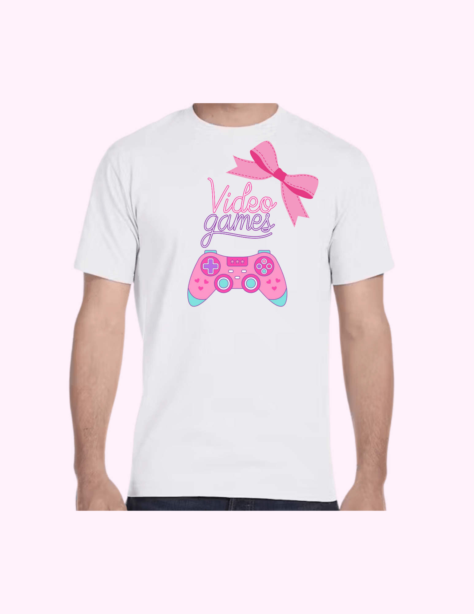 Video Game (Pink) - Adult T-Shirt featuring unique artwork, perfect for personal style and expression.