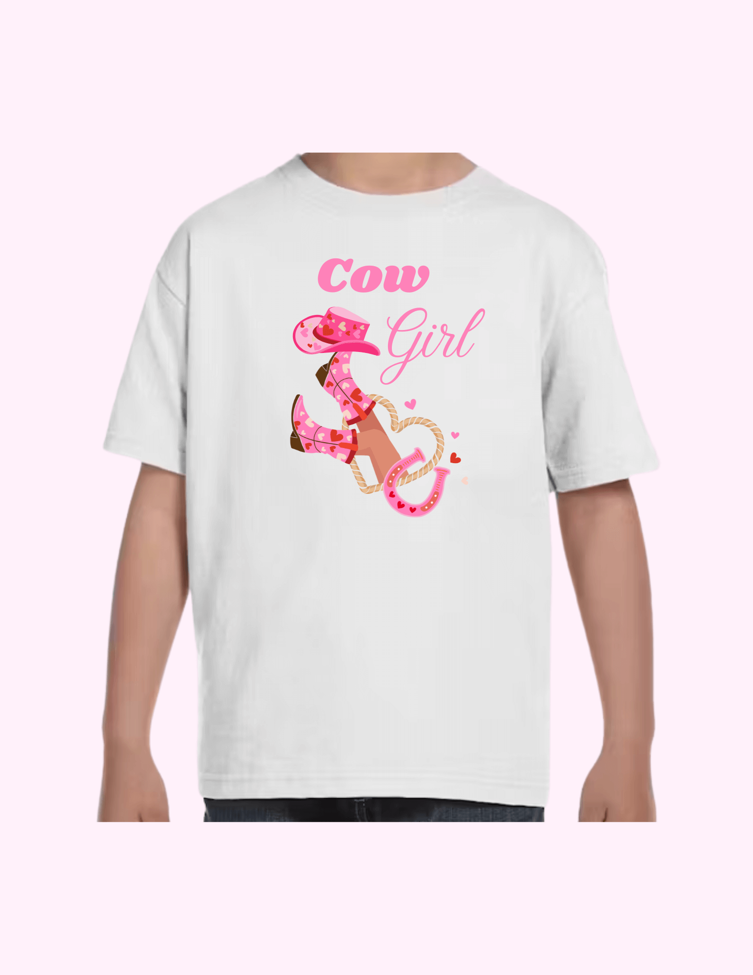 Cow Girl - Kids T-Shirt featuring unique artwork, perfect for personal style and expression.