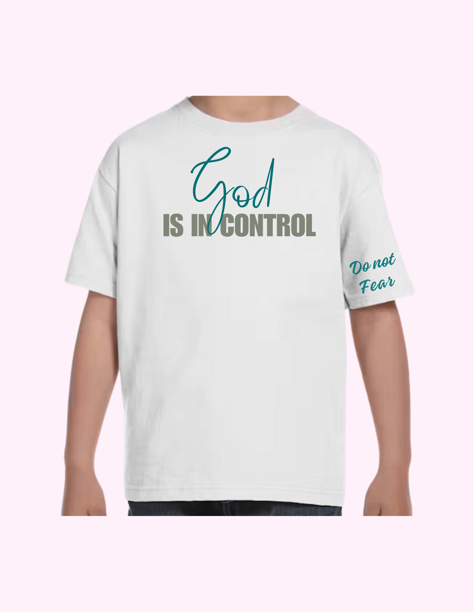 God Is In Control - Kids T-Shirt featuring unique artwork, perfect for personal style and expression.