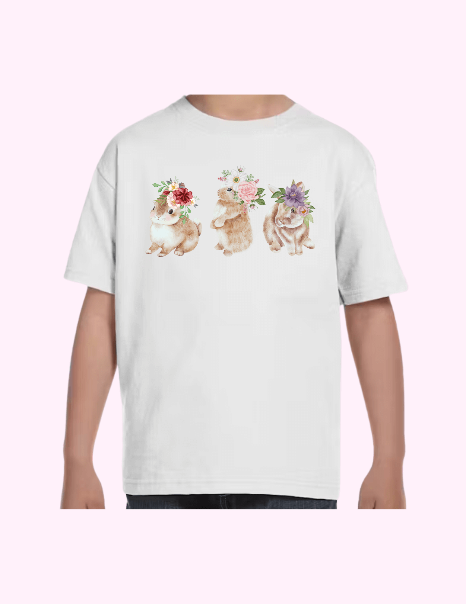 Spring Bunnies - Kids T-Shirt featuring unique artwork, perfect for personal style and expression.