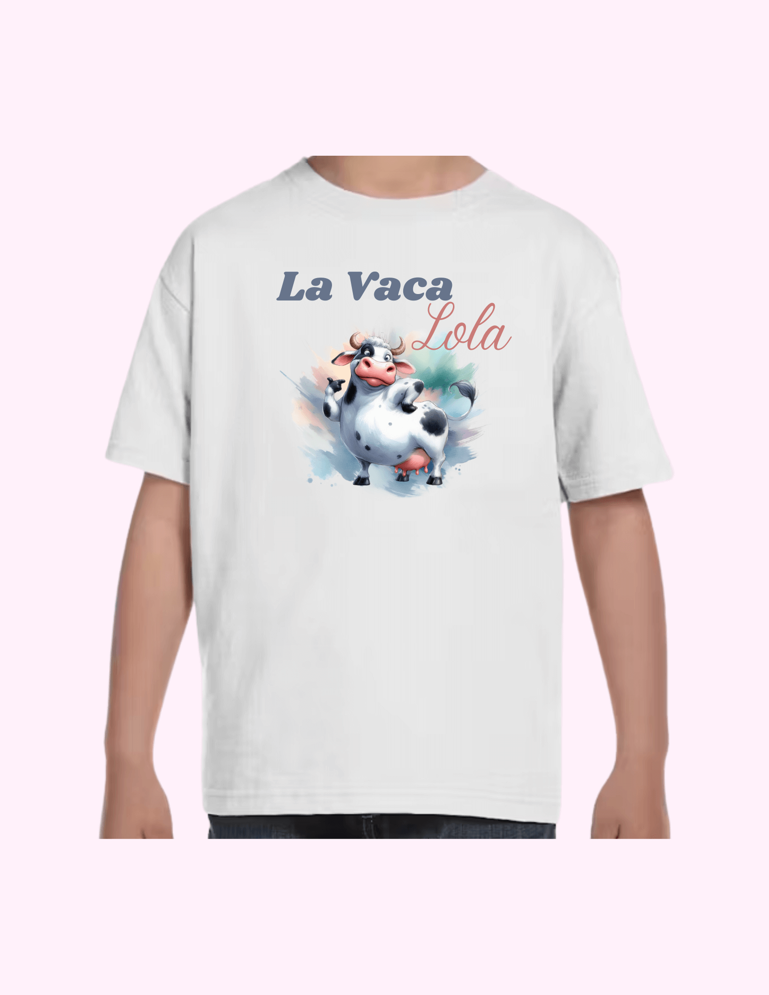 La Vaca Lola - Kids T-Shirt featuring unique artwork, perfect for personal style and expression.