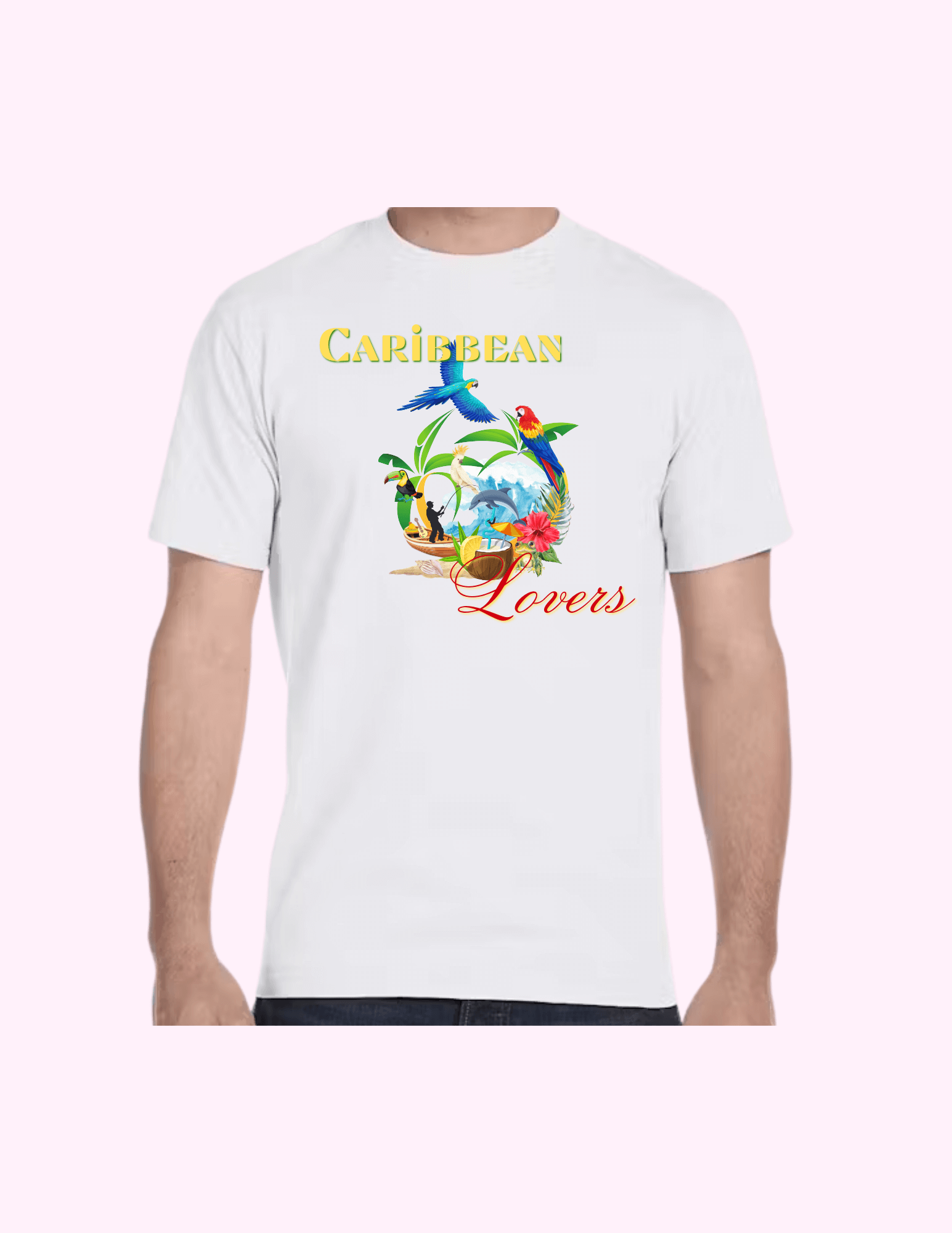 Caribbean Lovers - Adult T-Shirt featuring unique artwork, perfect for personal style and expression.