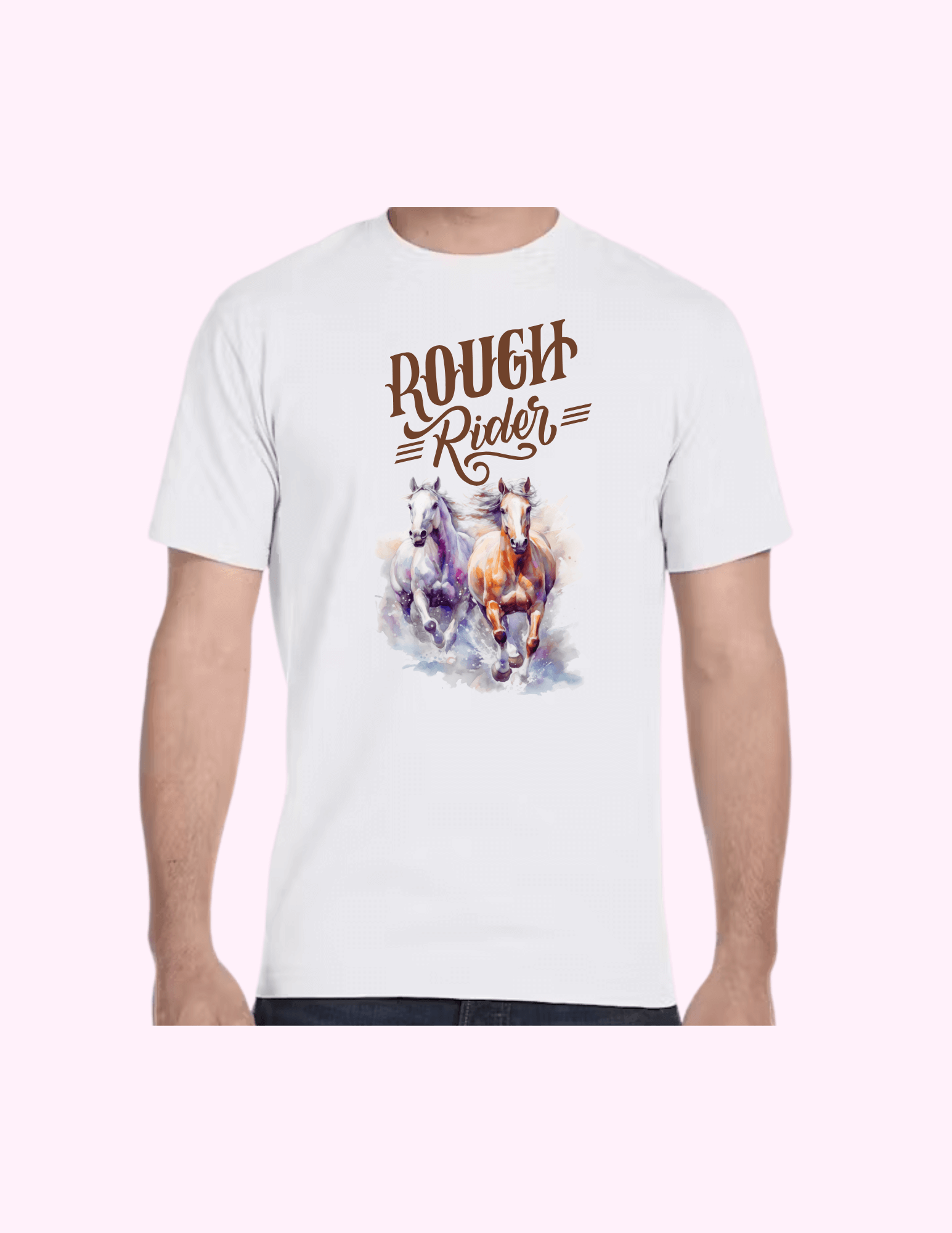 Rough Rider - Adult T-Shirt featuring unique artwork, perfect for personal style and expression.