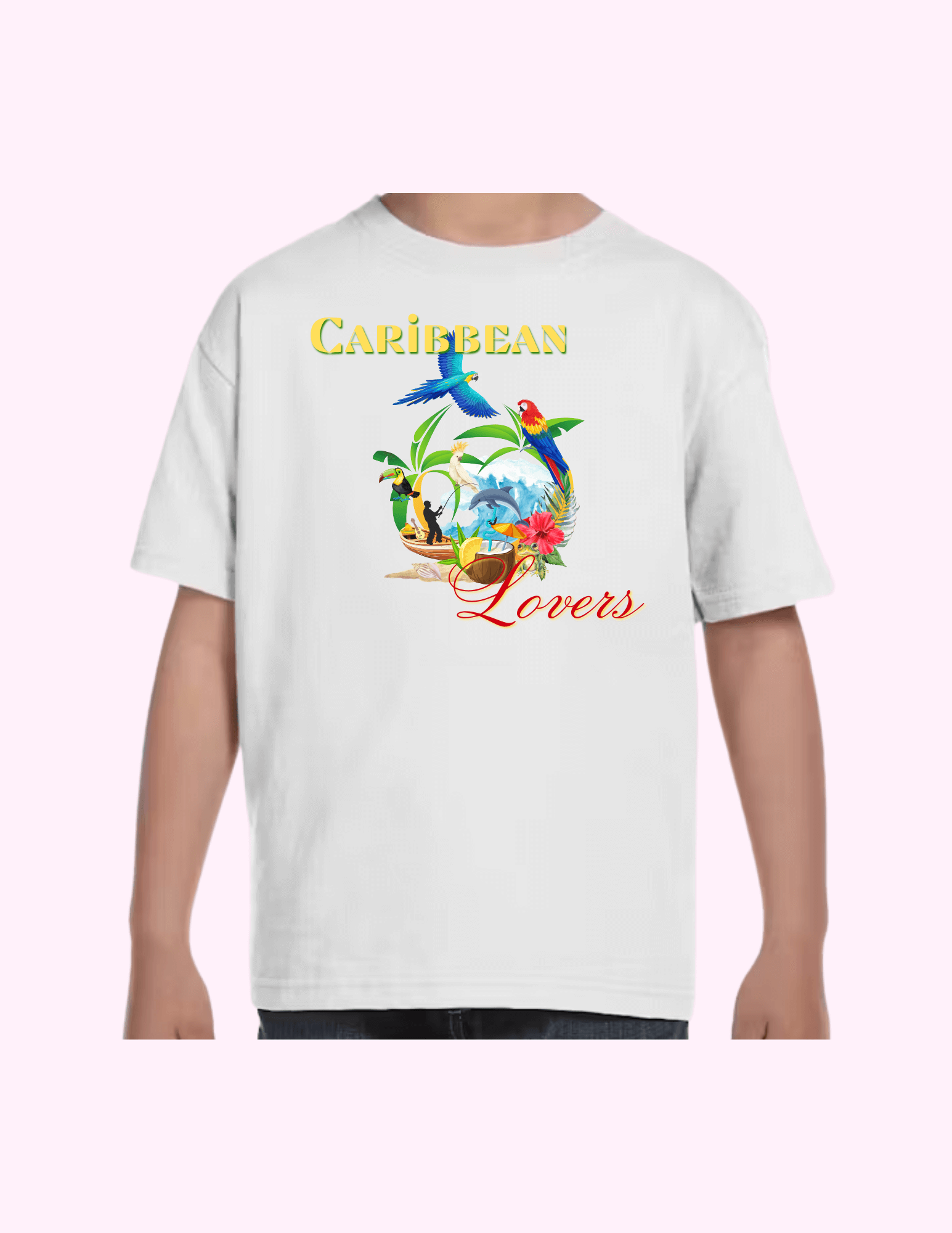 Caribbean Lovers - Kids T-Shirt featuring unique artwork, perfect for personal style and expression.