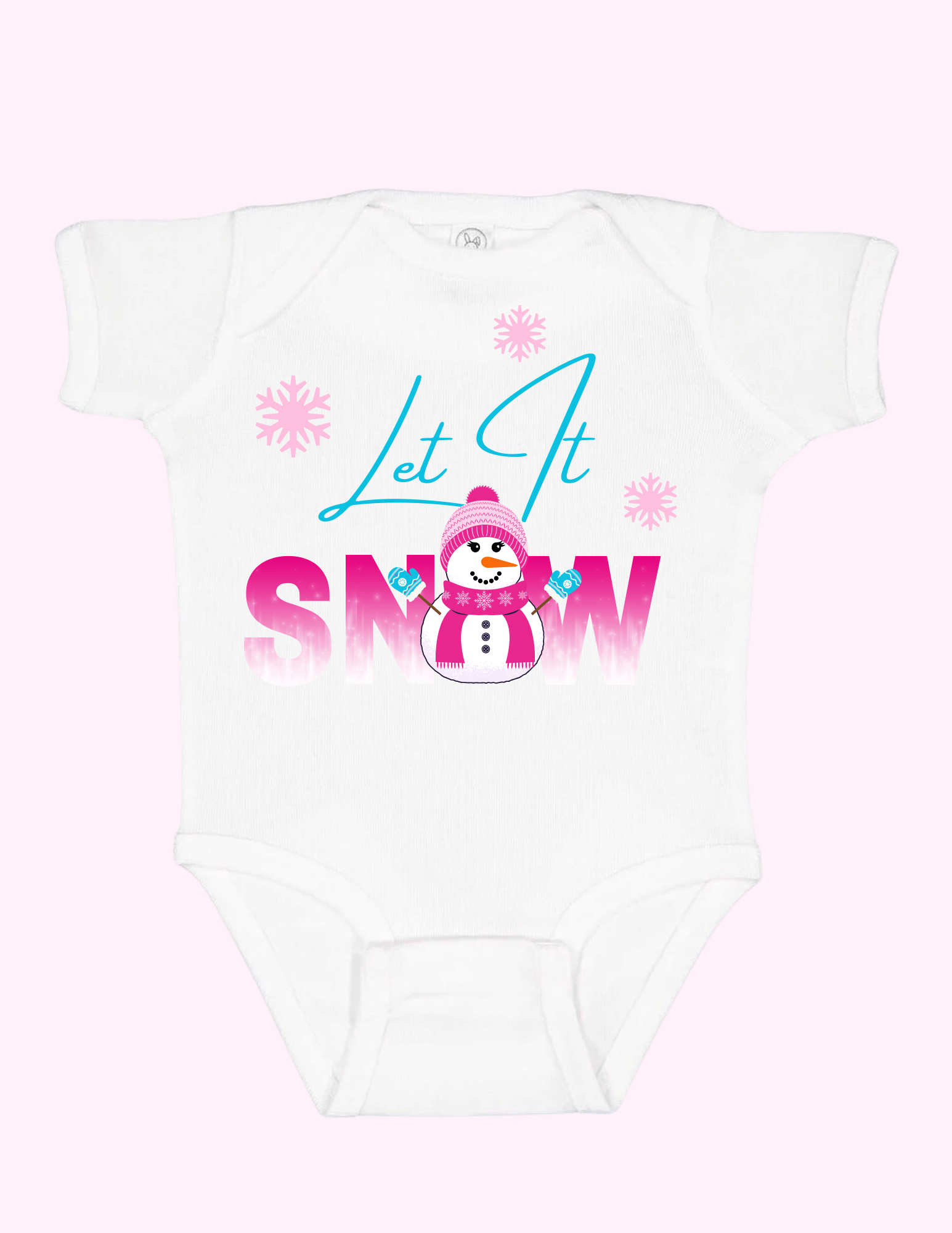Let It Snow - Pink (Infant) featuring unique artwork, perfect for personal style and expression.