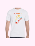 Player 1 - Adult T-Shirt featuring unique artwork, perfect for personal style and expression.