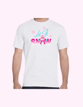 Let It Snow (Pink) - Adult T-Shirt featuring unique artwork, perfect for personal style and expression.