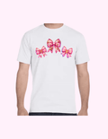 Gingerbread Cookie Pink Bow - Adult T-Shirt featuring unique artwork, perfect for personal style and expression.