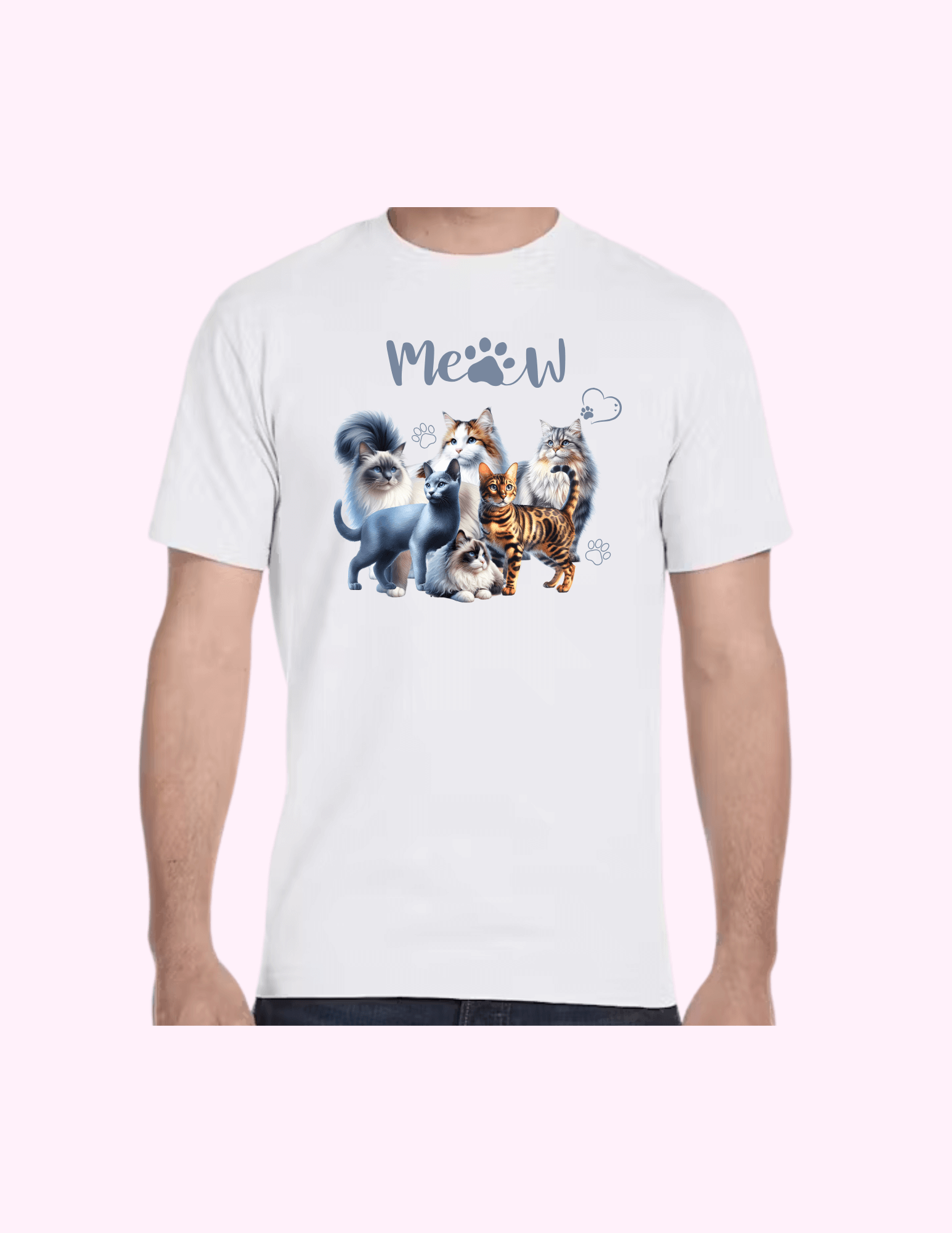 Cats - Adult T-Shirt featuring unique artwork, perfect for personal style and expression.