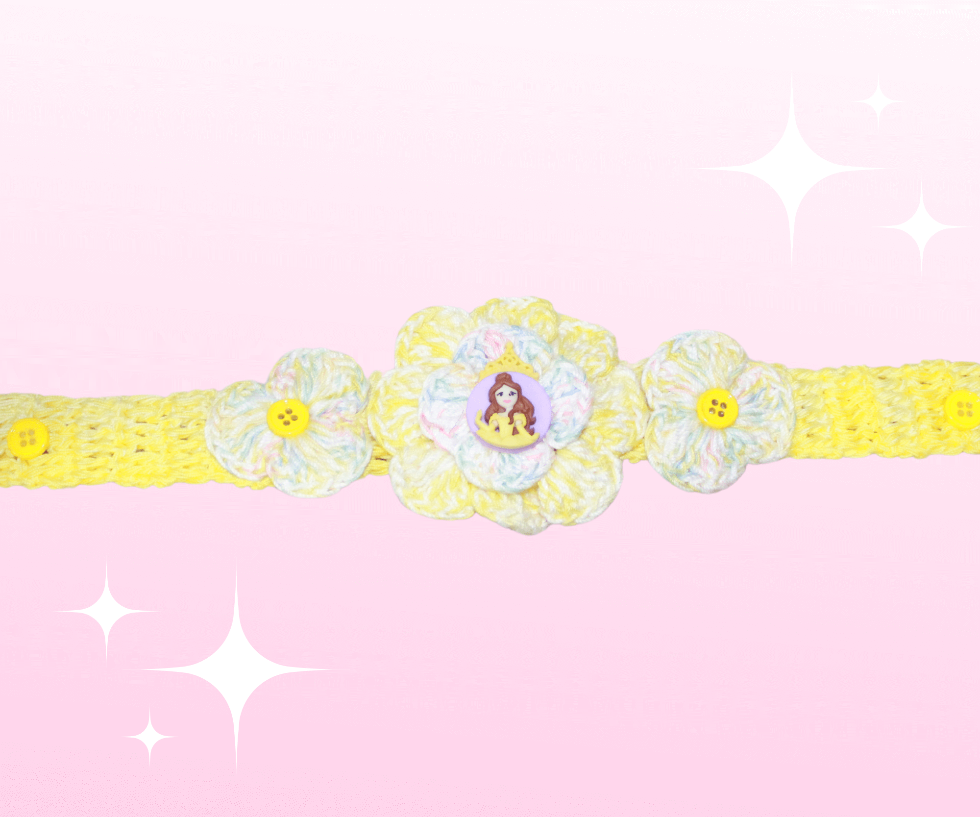Princess Fashion Headband Yellow crafted with handmade techniques for a truly unique style.