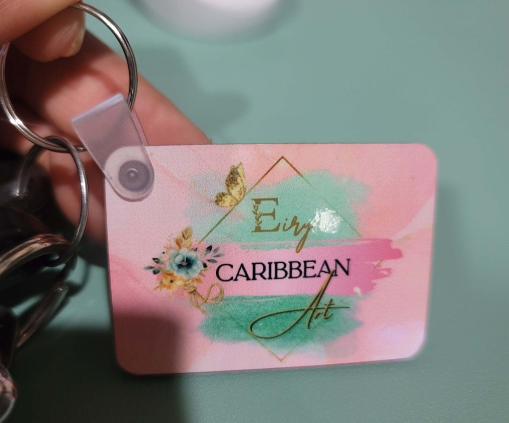 Custom Keychain featuring unique artwork, perfect for personal style and expression.