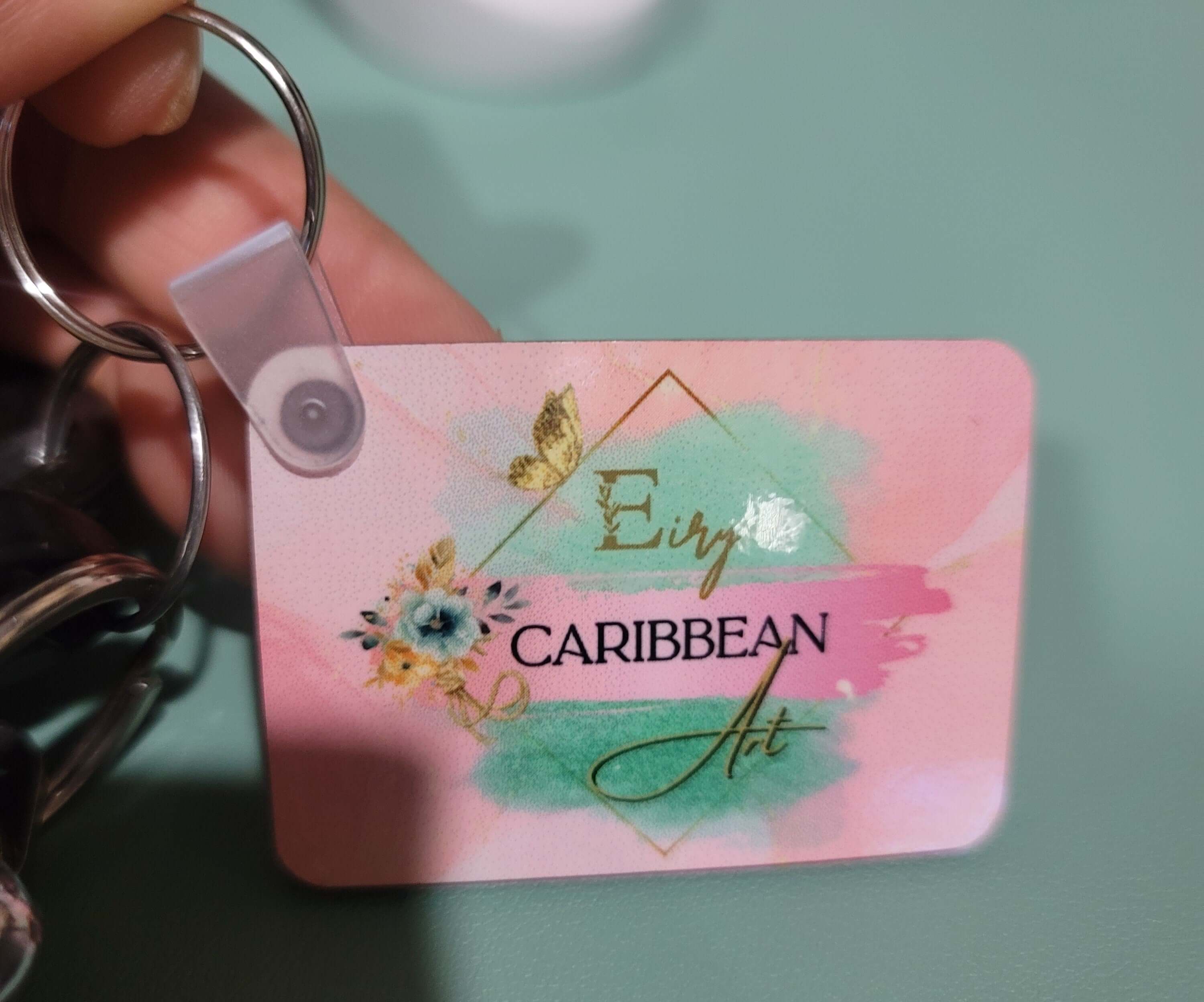 Custom Keychain featuring unique artwork, perfect for personal style and expression.