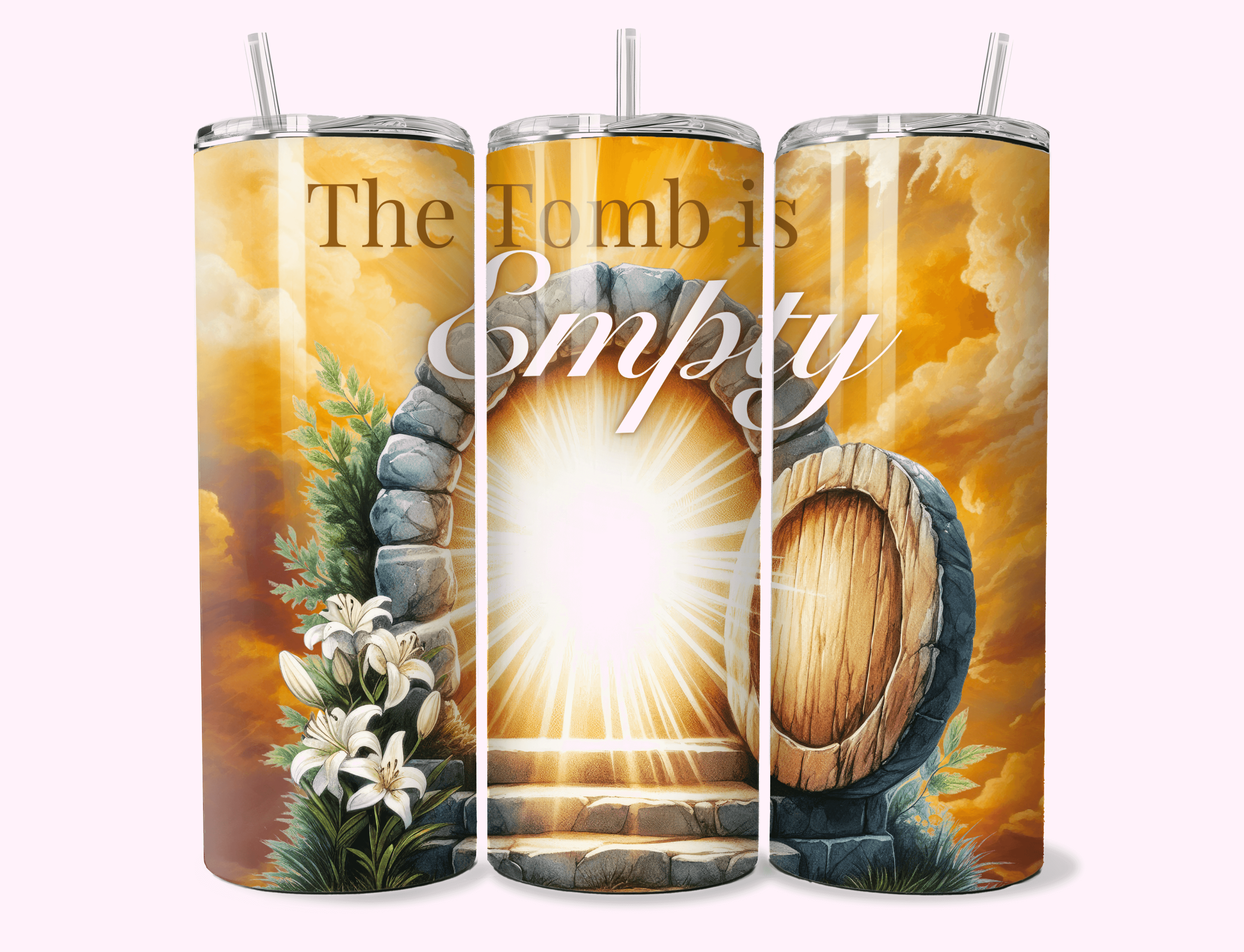 The Tomb Is Empty - 20oz Tumbler featuring unique artwork, perfect for personal style and expression.