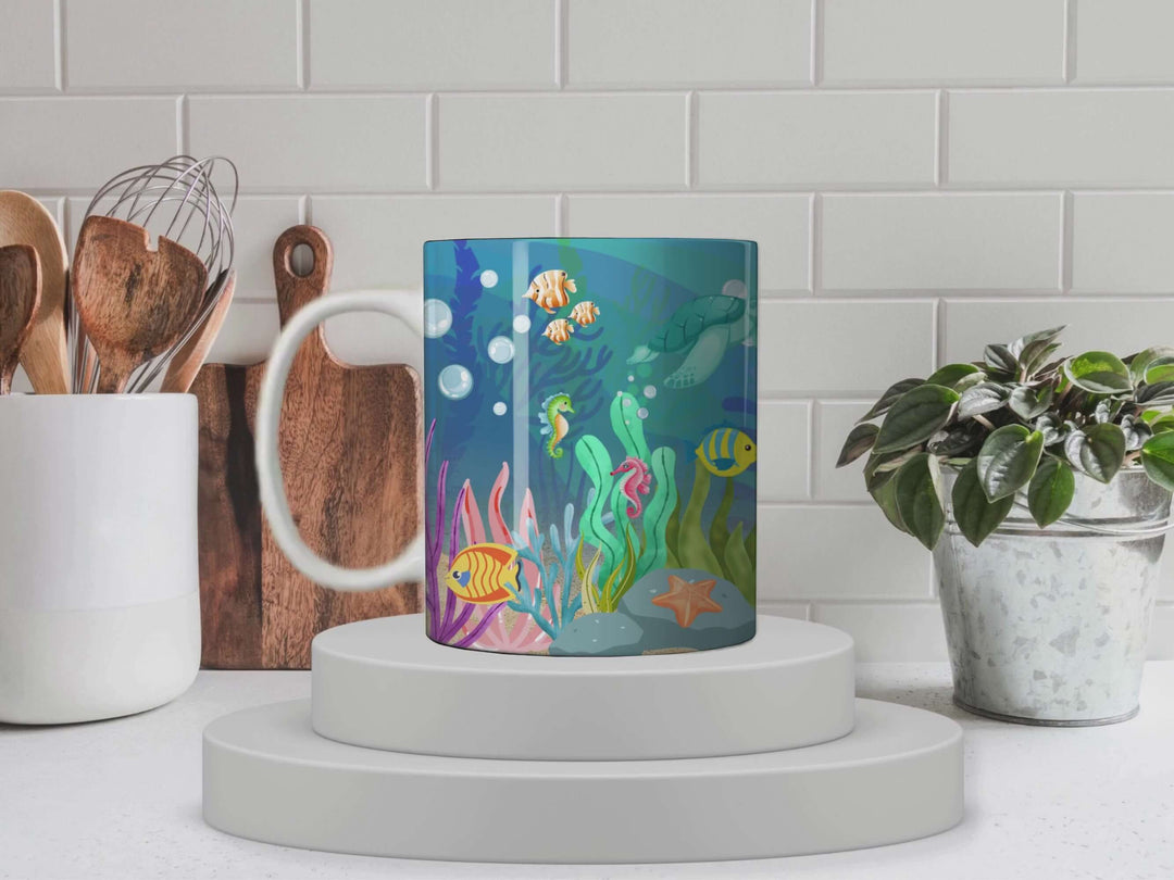 Underwater - Ceramic Mugs featuring unique artwork, perfect for personal style and expression.