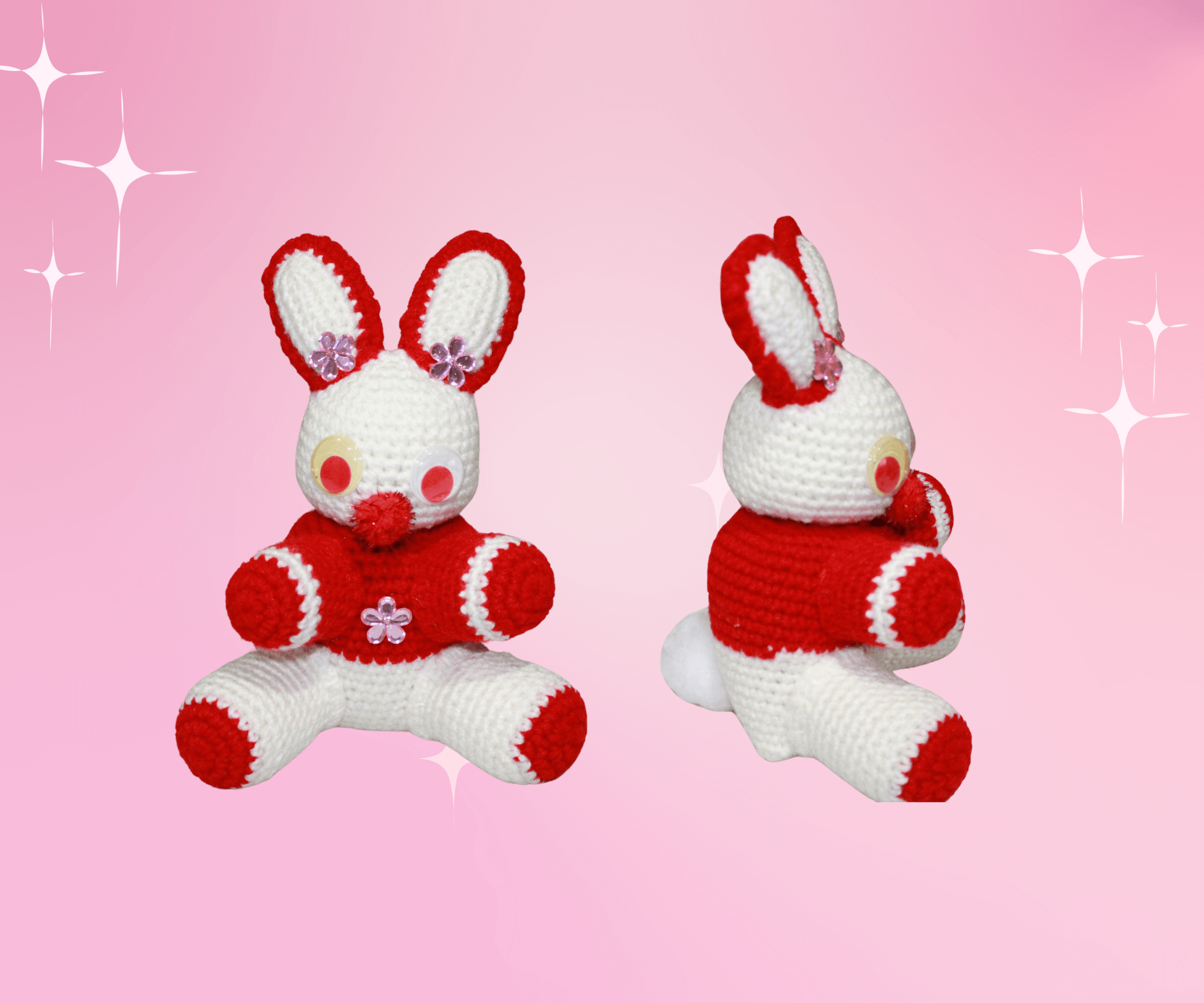 Sparkle Bunny crafted with handmade techniques for a truly unique style.