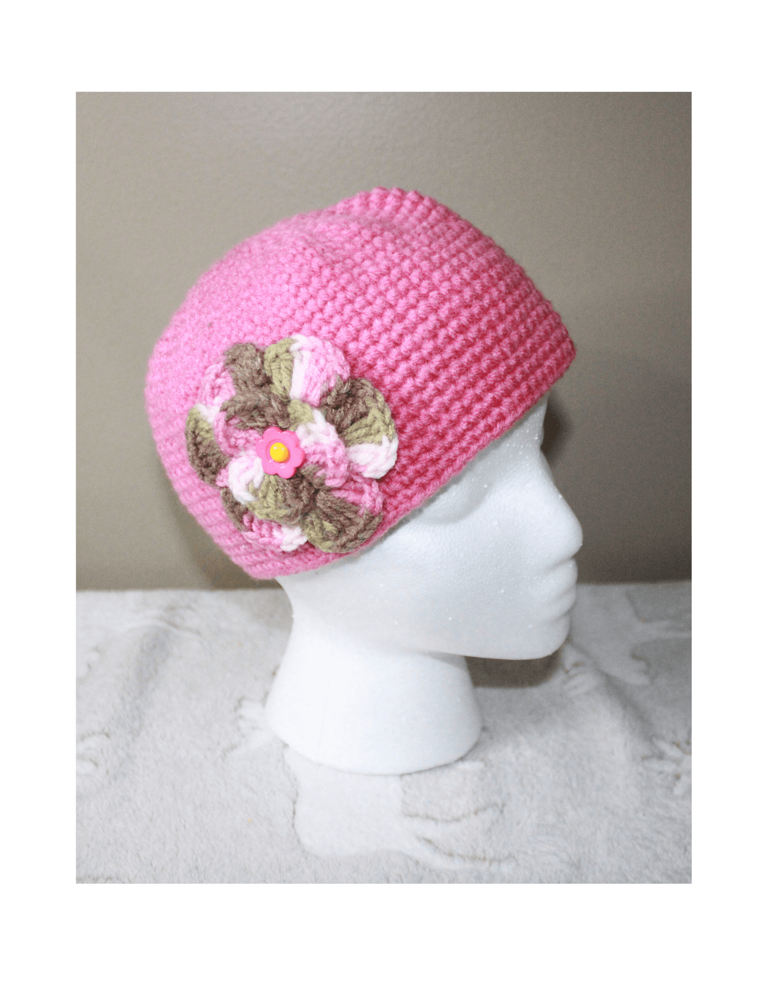 Pink Cute Hat For Women featuring unique artwork, perfect for personal style and expression.